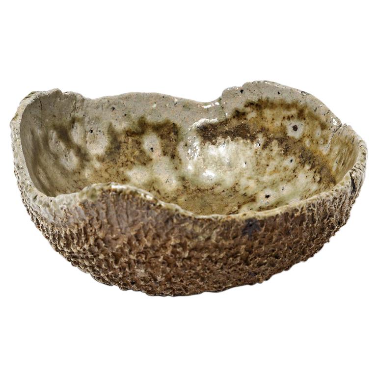 Taza o cesta decorativa de cerámica de gres marrón by Elisabeth Joulia