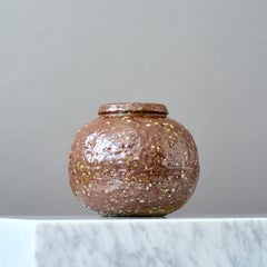 Brown Stoneware Chamotte Vase by Gunnar Nylund for Rorstrand, Sweden, 1930s.