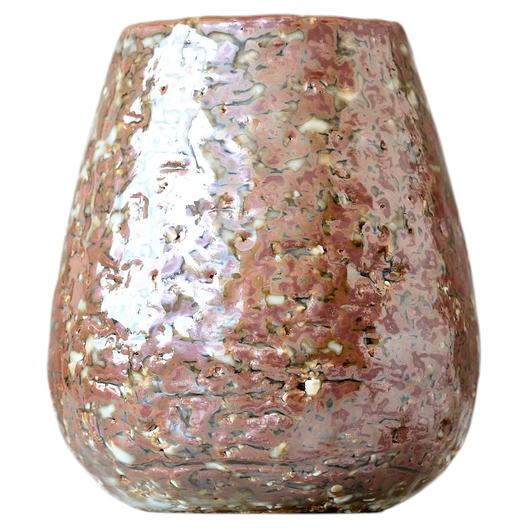 Vase chamotte en grès brun par Gunnar Nylund pour Rorstrand, Suède, années 1930. en vente