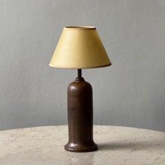Brown Stoneware Lamp by Nils Kähler for Kähler Keramik