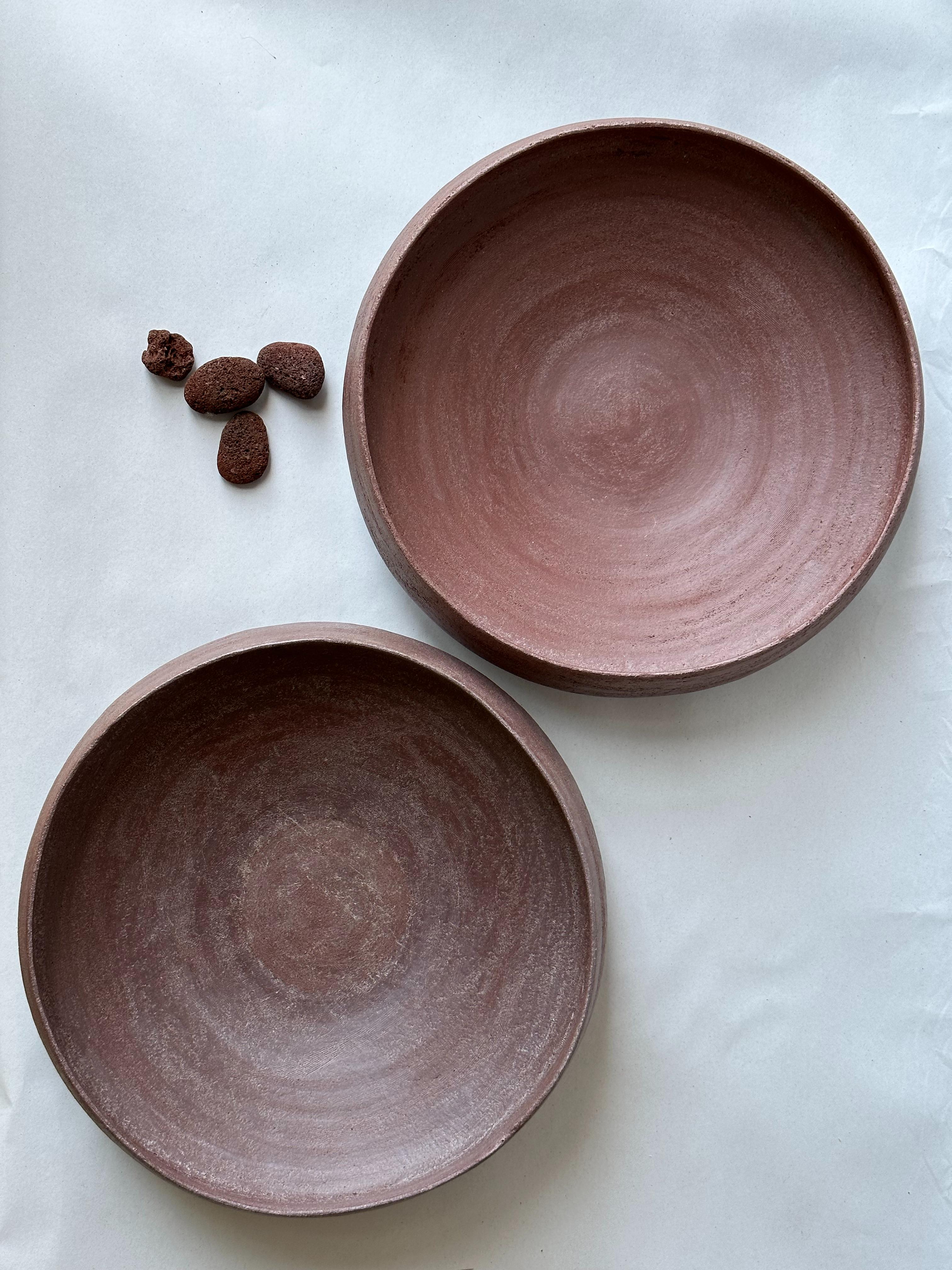 Other Brown Stoneware Pinakio Plate by Elena Vasilantonaki For Sale