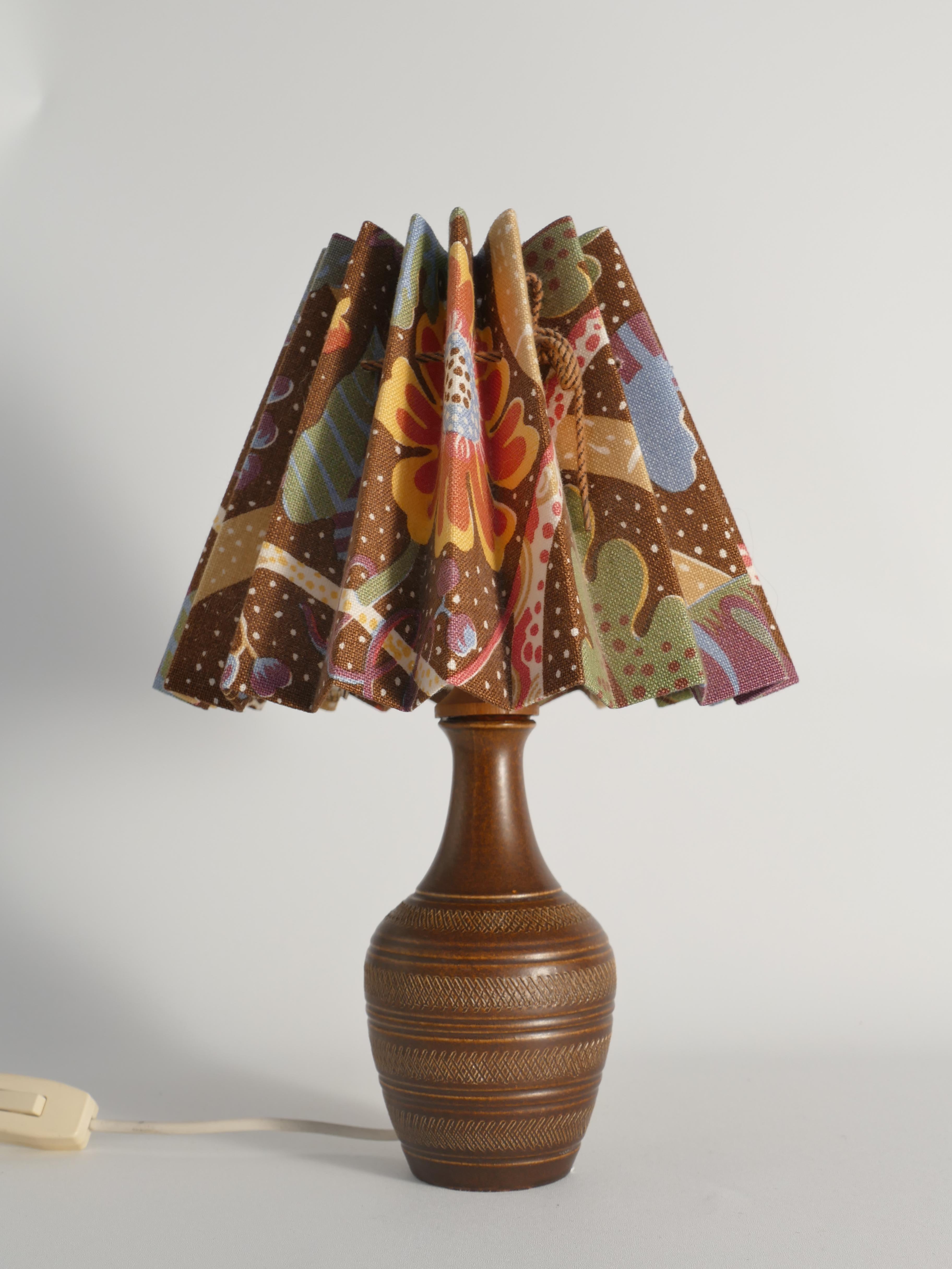 Brown Stoneware Table Lamp, Model number 59617, by Scheurich West Germany 1960s For Sale 2