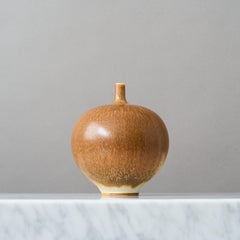 Brown Stoneware Vase by Berndt Friberg for Gustavsberg Studio, Sweden, 1963