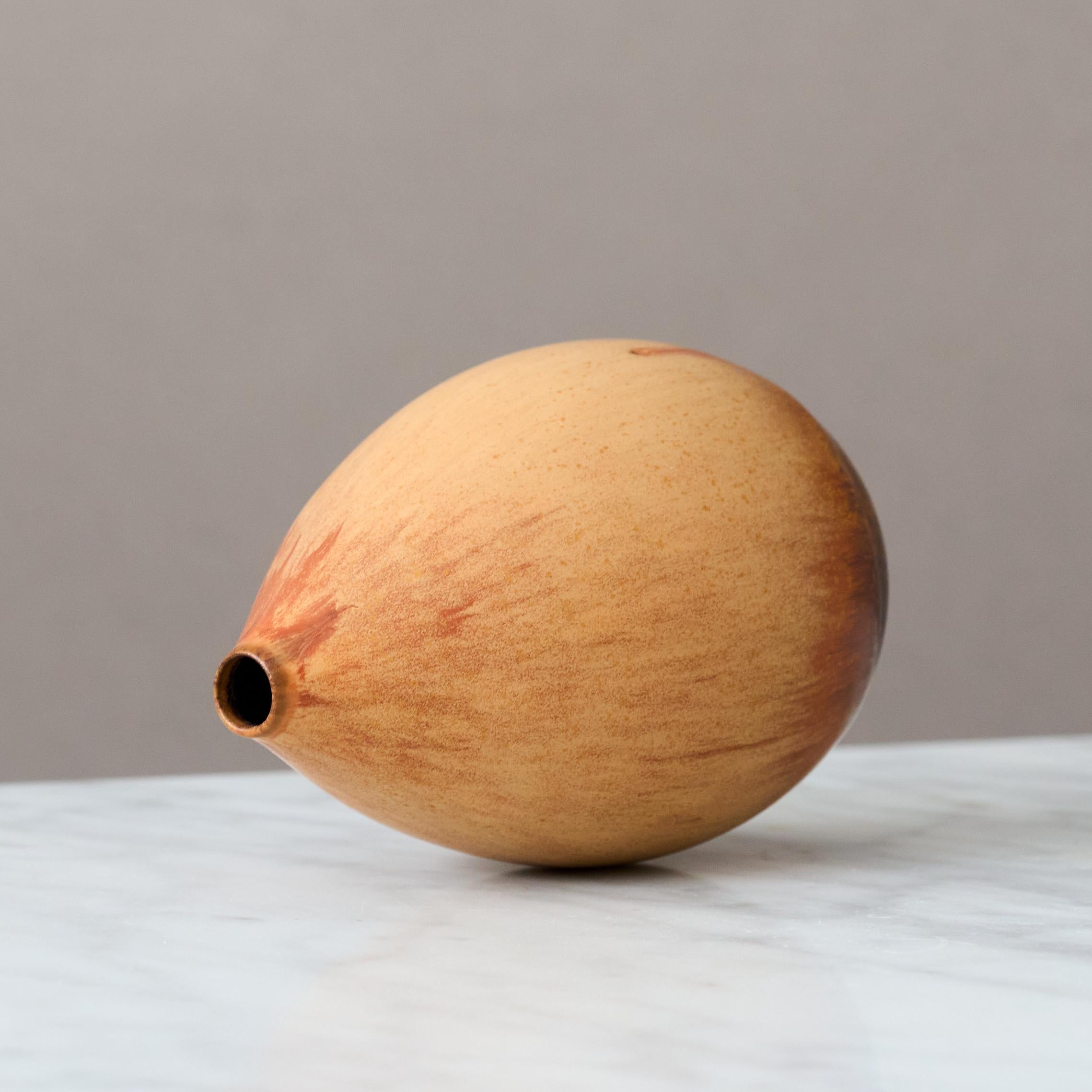 Swedish Brown Stoneware Vase by Carl-Harry Stalhane, Rorstrand, Sweden, 1955. For Sale