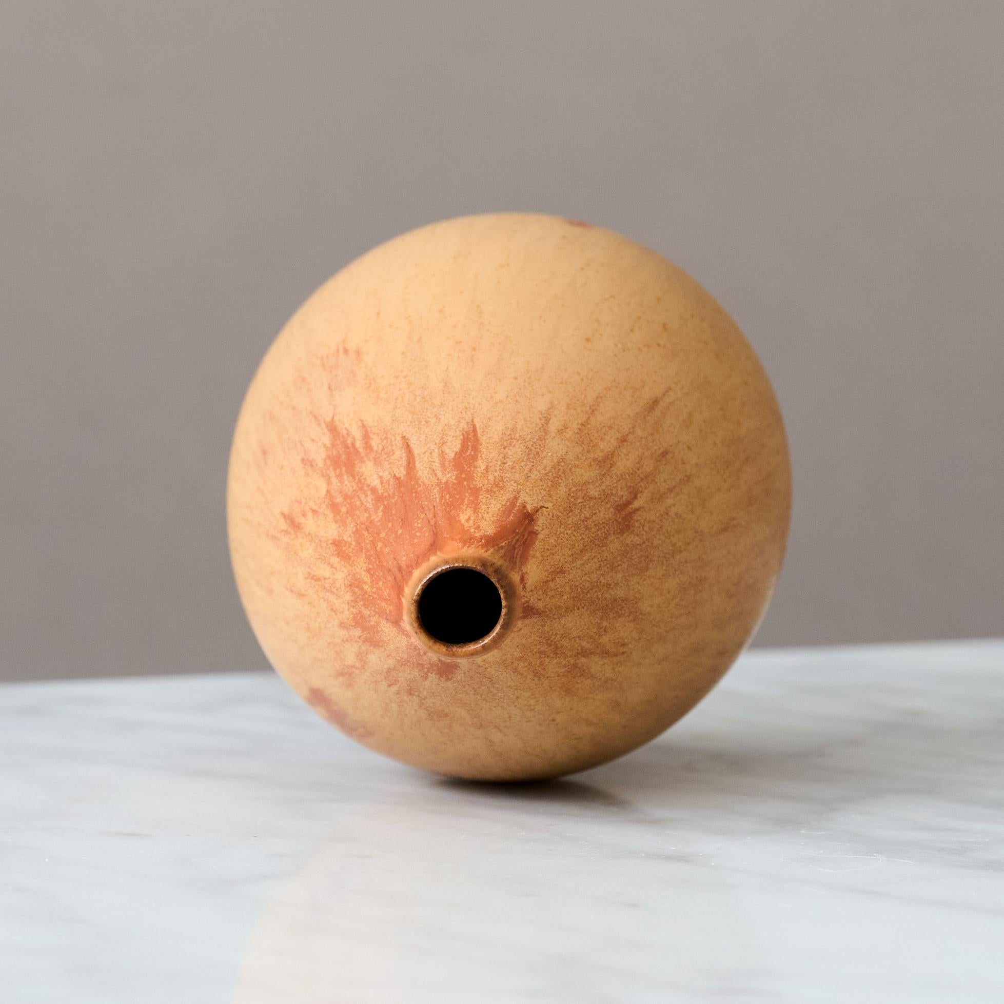 Ceramic Brown Stoneware Vase by Carl-Harry Stalhane, Rorstrand, Sweden, 1955. For Sale