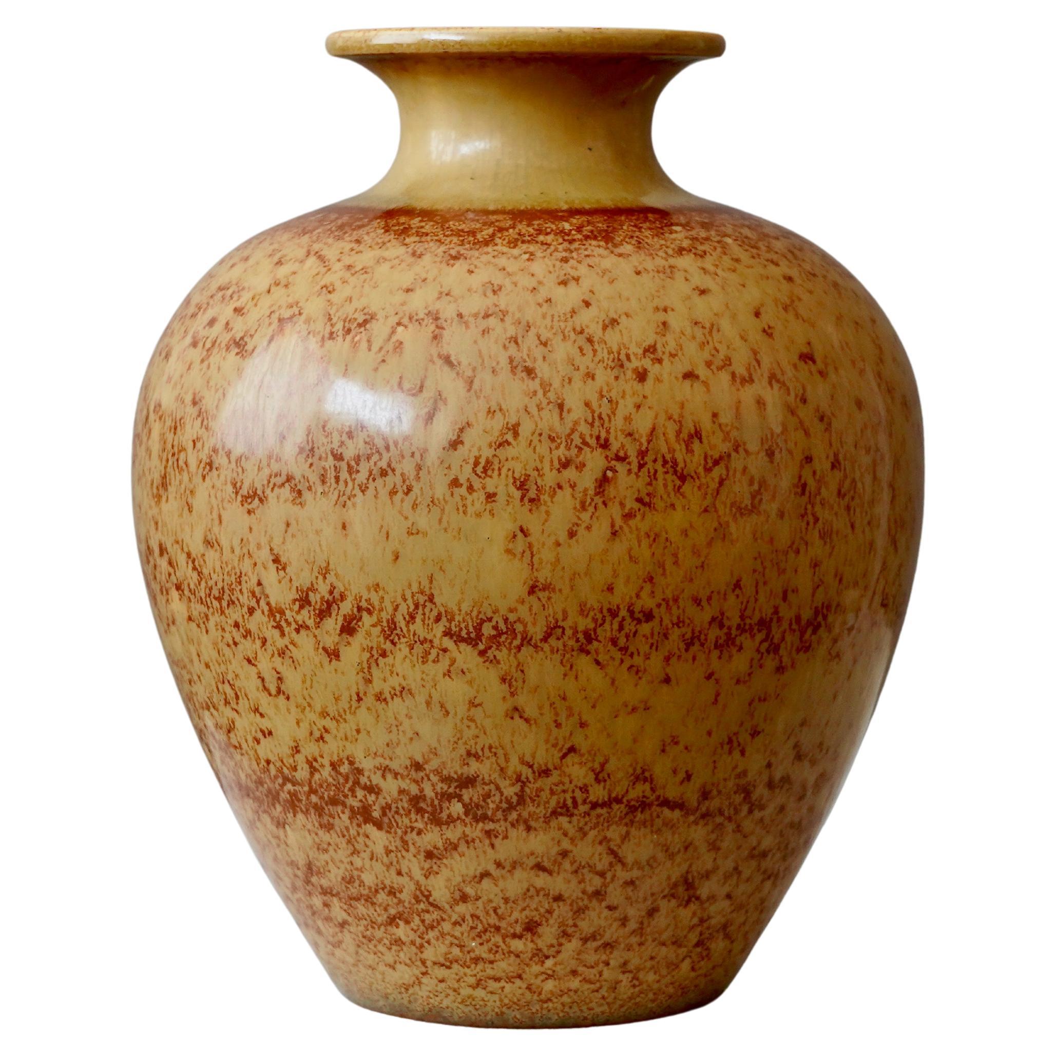 Brown Stoneware Vase by Gunnar Nylund for Rorstrand, Sweden, 1940s