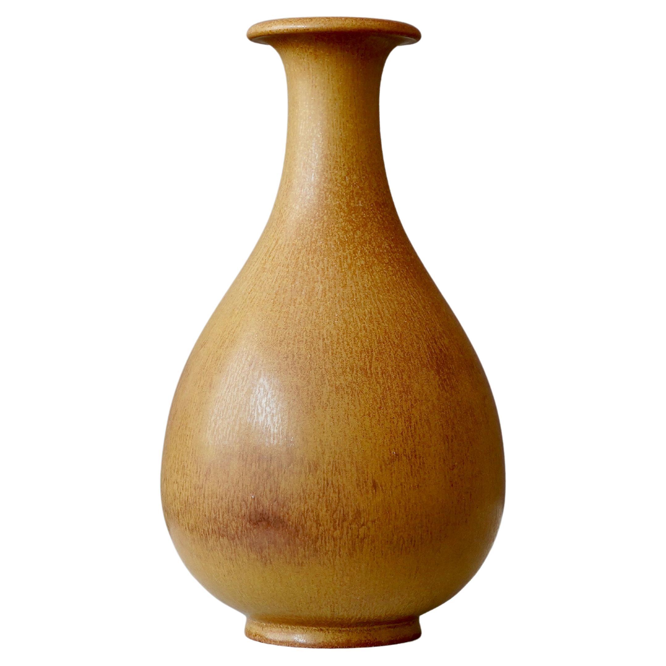 Brown Stoneware Vase by Gunnar Nylund for Rorstrand, Sweden, 1940s