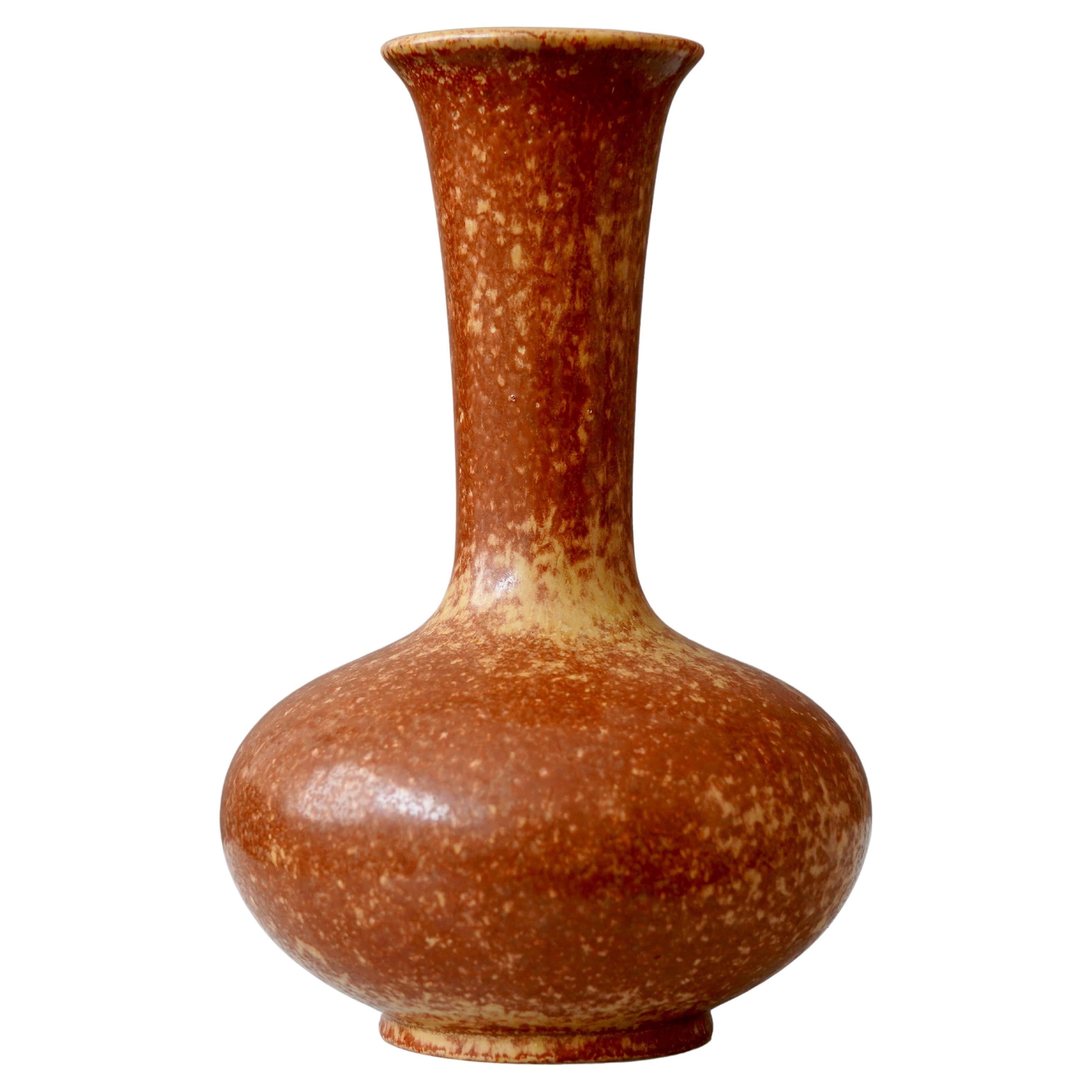 Brown Stoneware Vase by Gunnar Nylund for Rorstrand, Sweden, 1940s