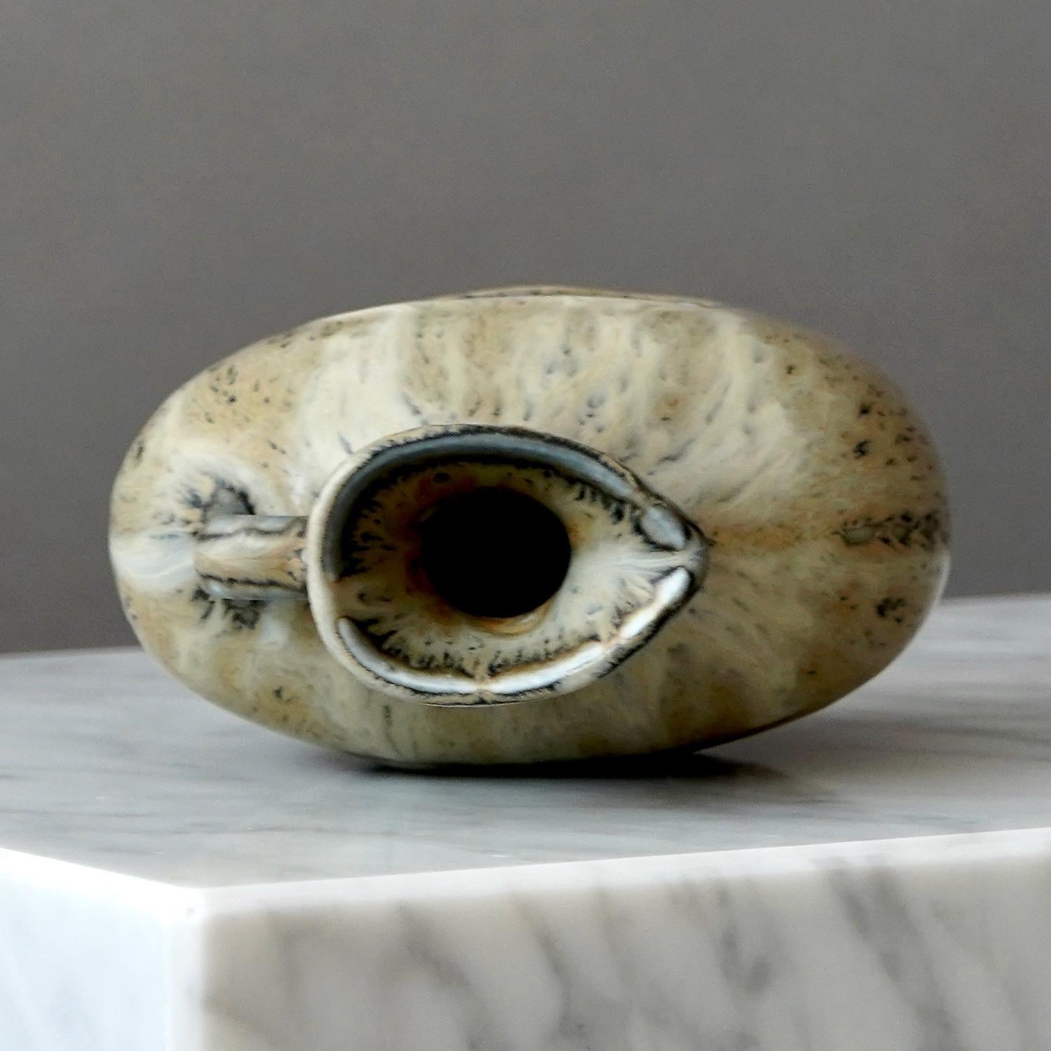 Ceramica Vaso in gres marrone di Gunnar Nylund per Rorstrand, Svezia, anni '50 in vendita