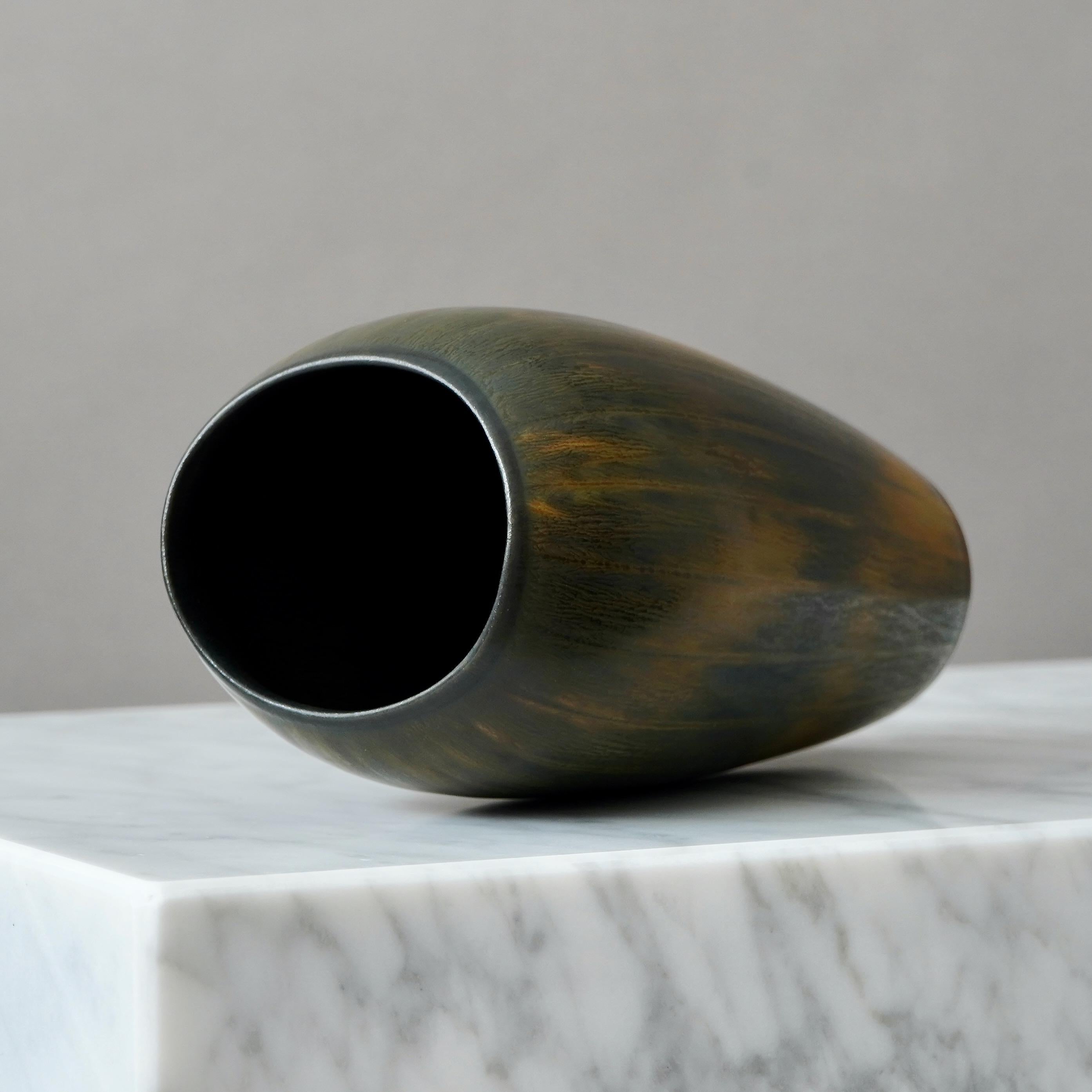 Ceramica Vaso in gres marrone di Gunnar Nylund per Rorstrand, Svezia, anni '50 in vendita