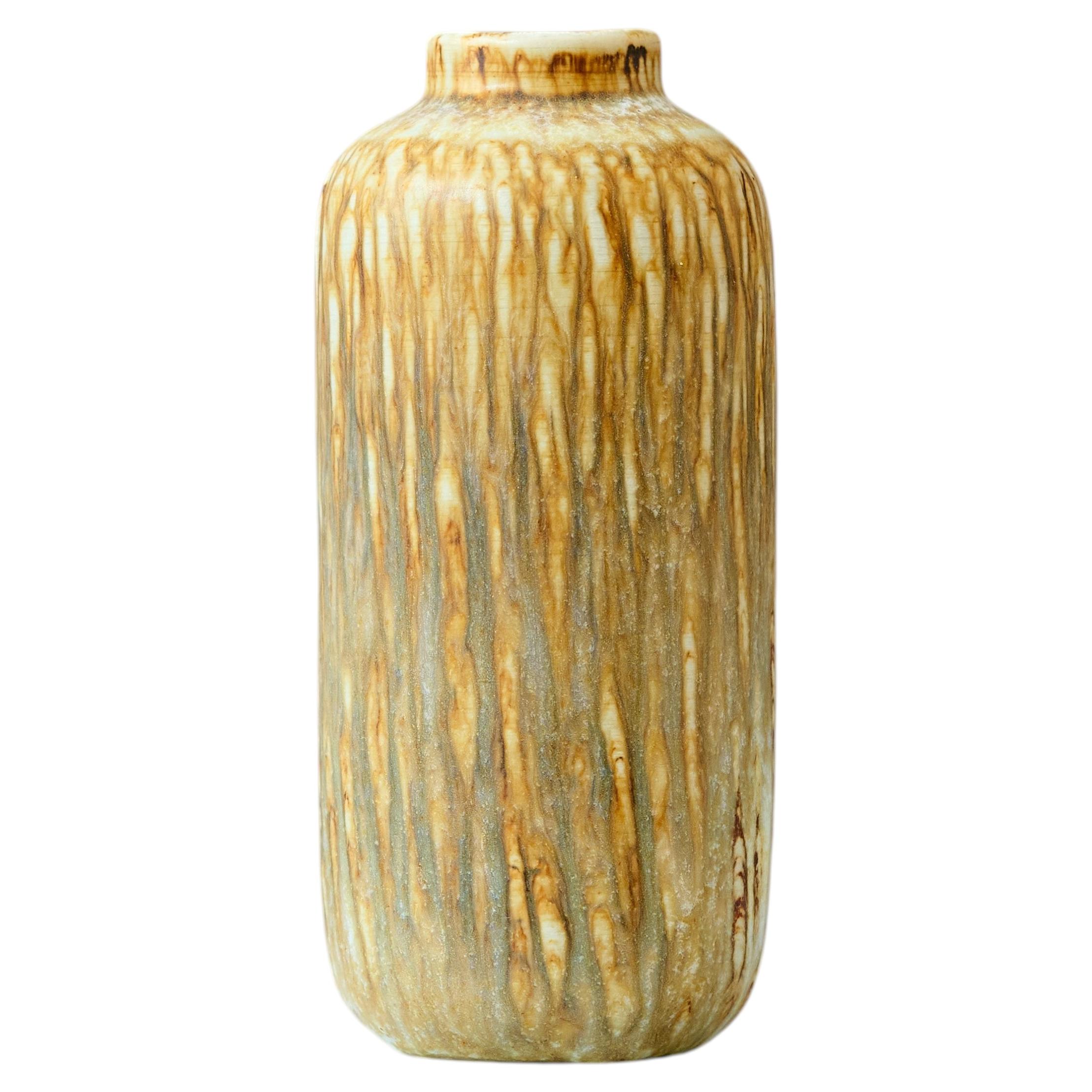 Vaso in gres marrone di Gunnar Nylund per Rorstrand, Svezia, anni '60. in vendita