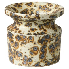 Vase aus braunem Steingut des schwedischen Keramikers Claes Thell, 1969