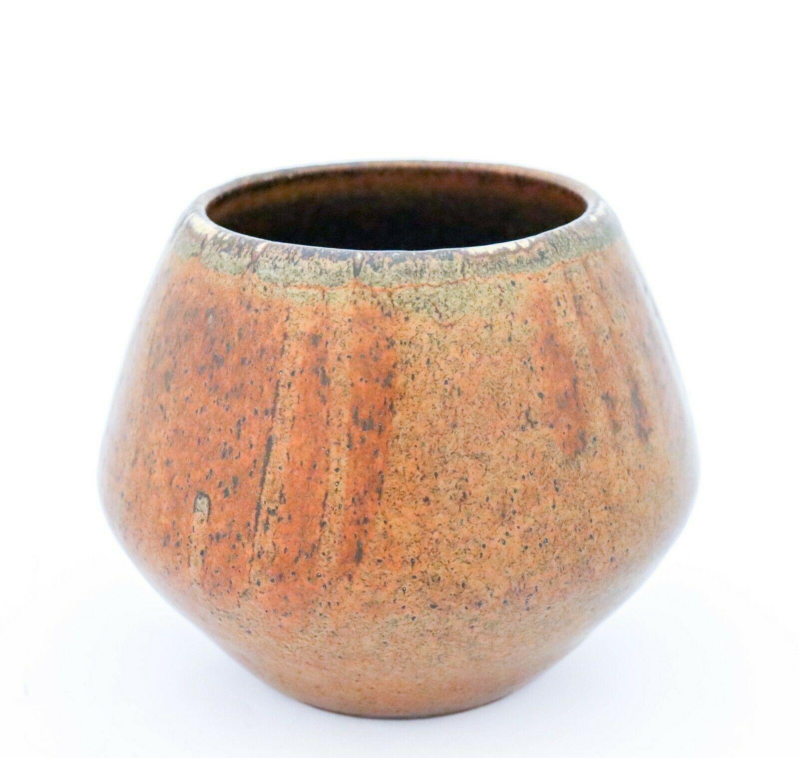 Mid-Century Modern Brown Stoneware Vase, Carl-Harry Stålhane, Rörstrand, 1965