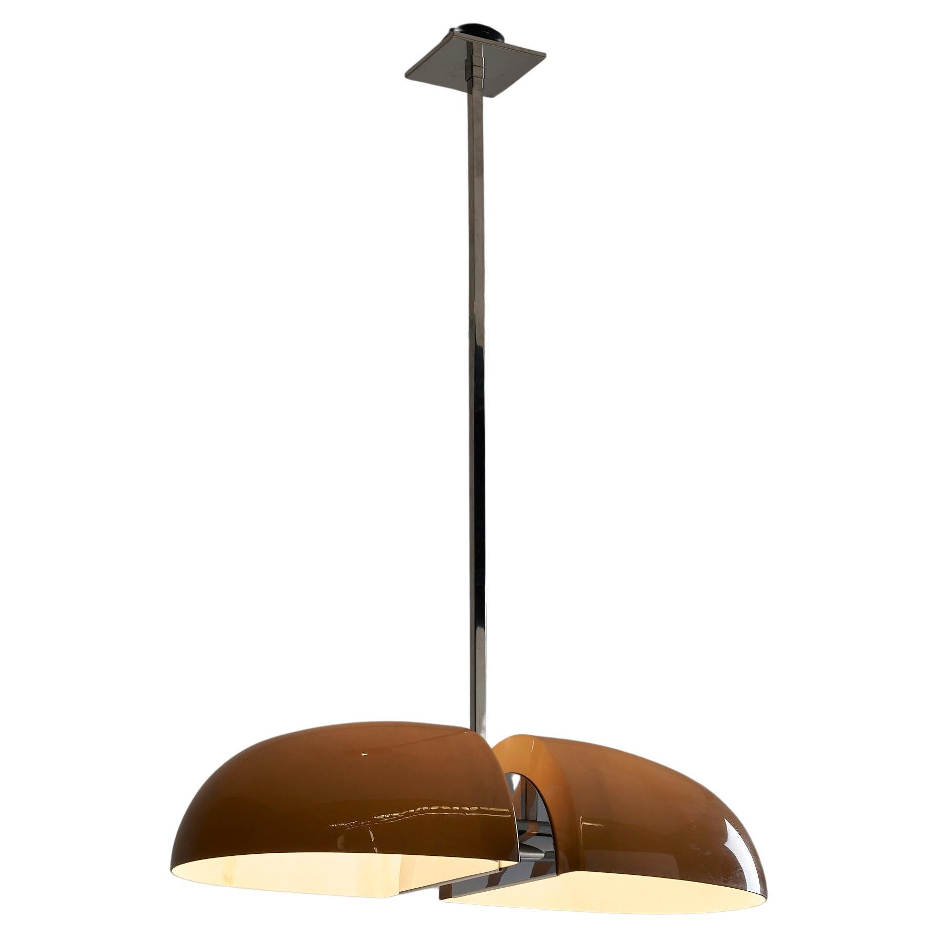 Brown Stylish Fixed Pendant by Lamperti, Italy