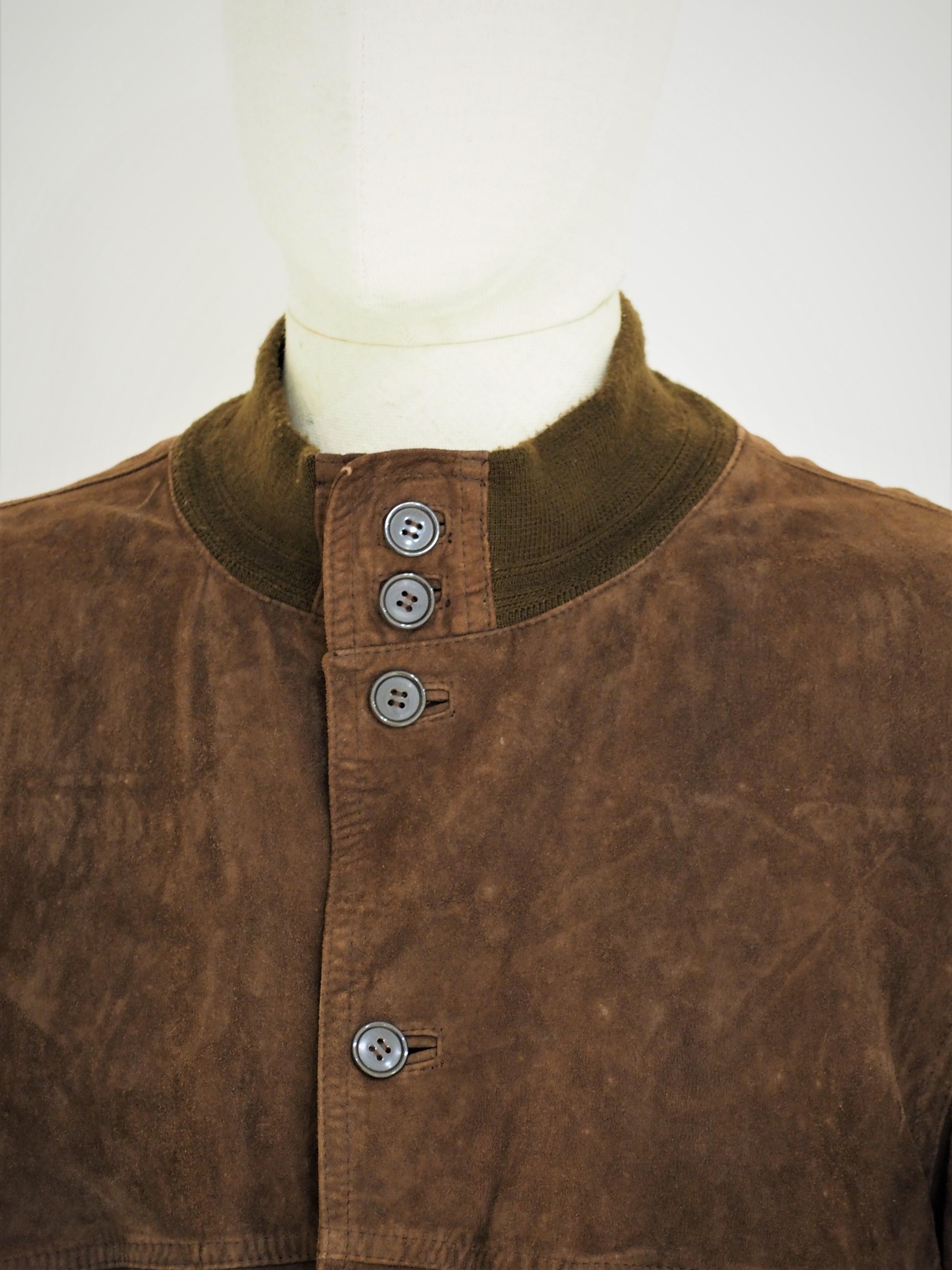 Brown suede bomber jacket 
size L 