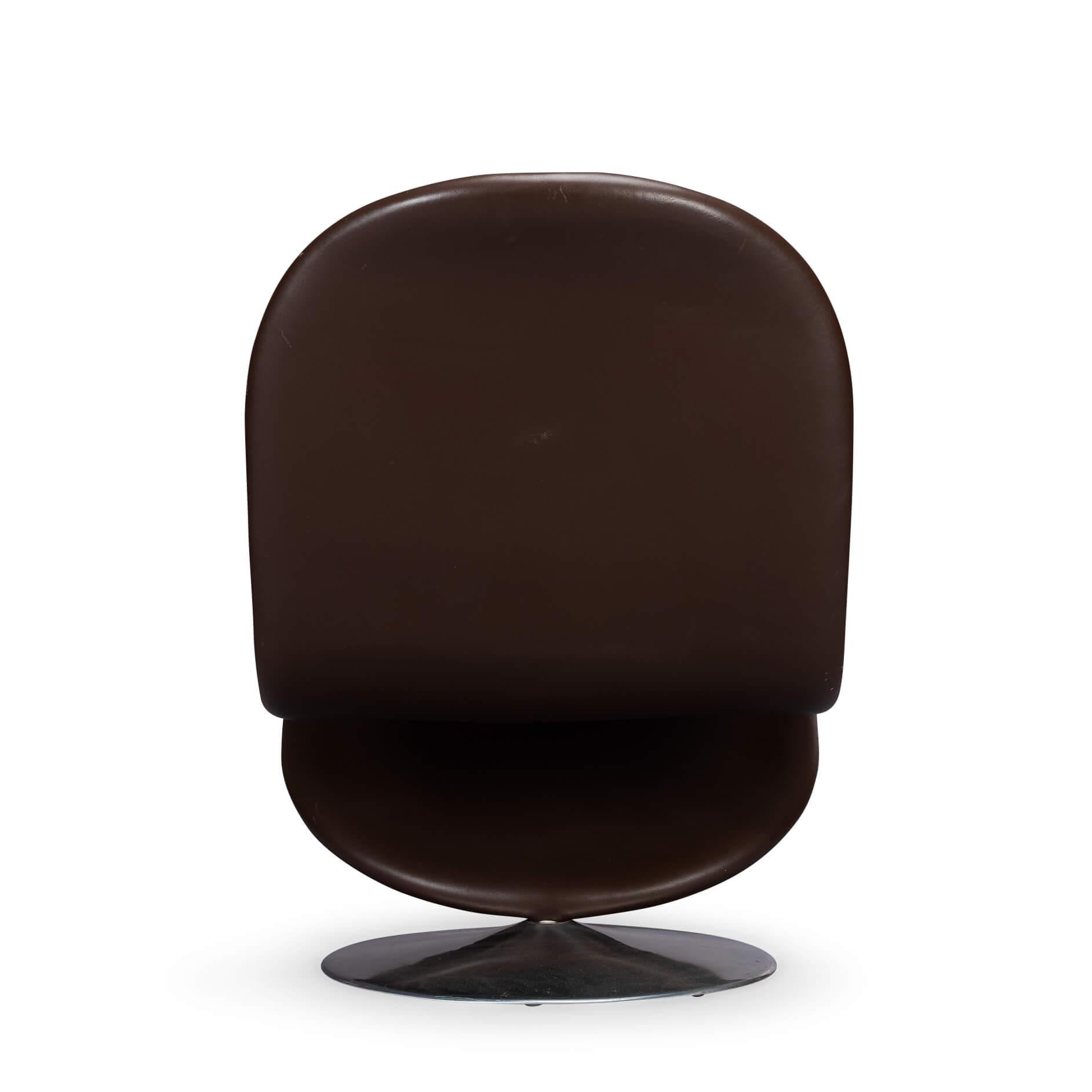 Late 20th Century Brown System 1-2-3 Lounge Chair by Verner Panton for Fritz Hansen, 1970s