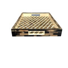 Brown, Tan, Cream Bone and Horn Tray, Indonesia, Contemporary