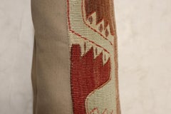 Brown Terracotta Large Kilim Turkish Bolster Pillow