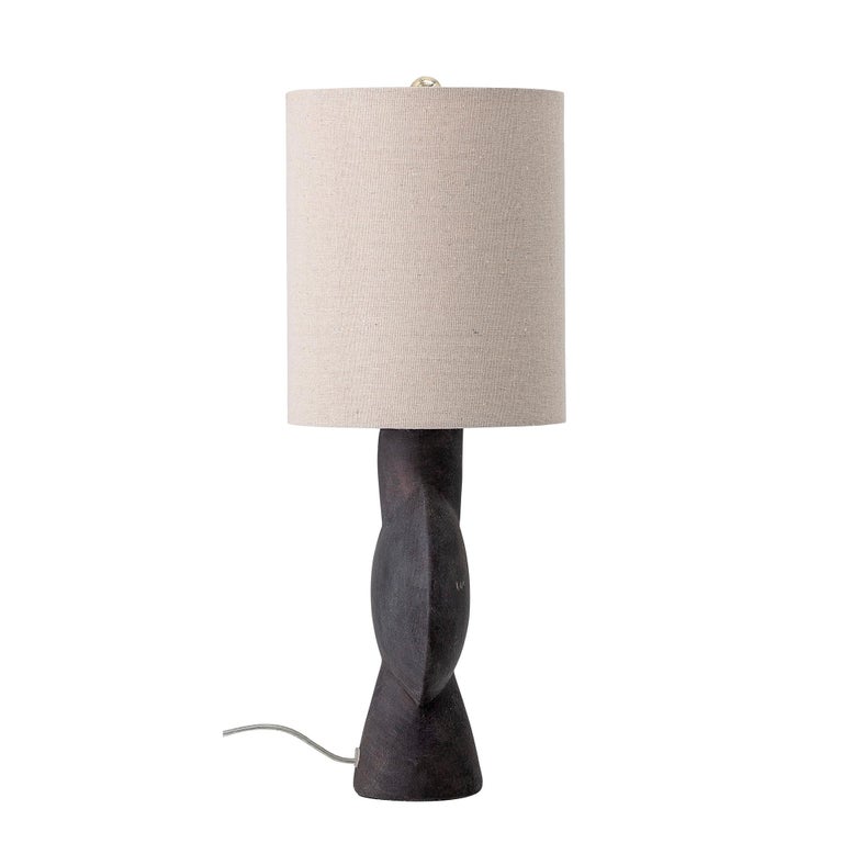 Brown terracotta, iron and linen table lamp. Available in both CE and UL versions, please specify.