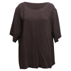 Brown The Row Oversized Short Sleeve Top Size US S