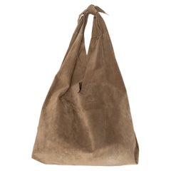 Brown The Row Suede Bindle Knot Hobo Bag