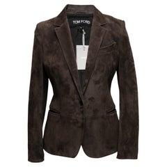 Brown Tom Ford Suede Blazer Size IT 40