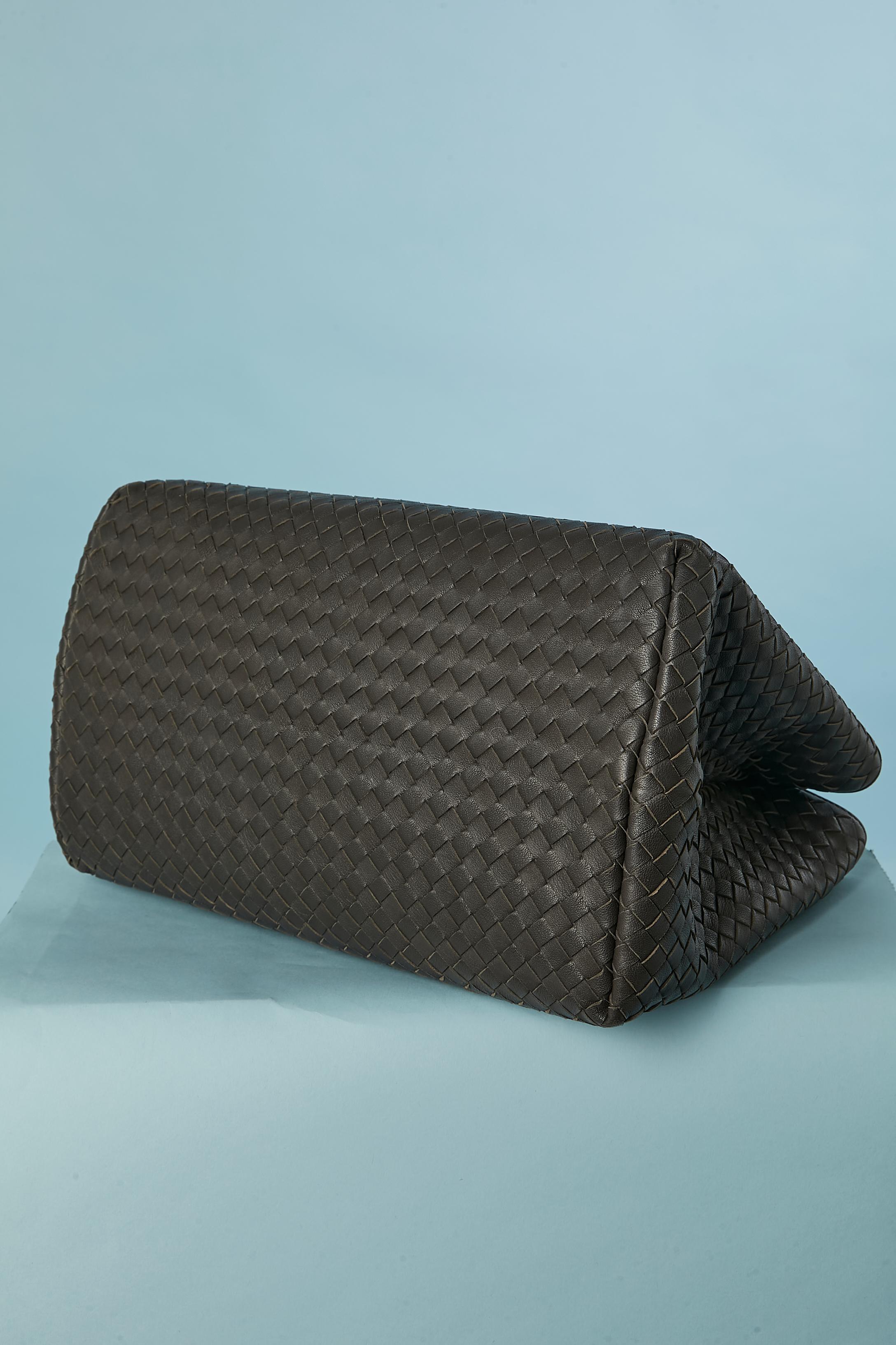 Bolso de asa superior marrón de piel entrelazada Bottega Veneta en Excelente estado para la venta en Saint-Ouen-Sur-Seine, FR