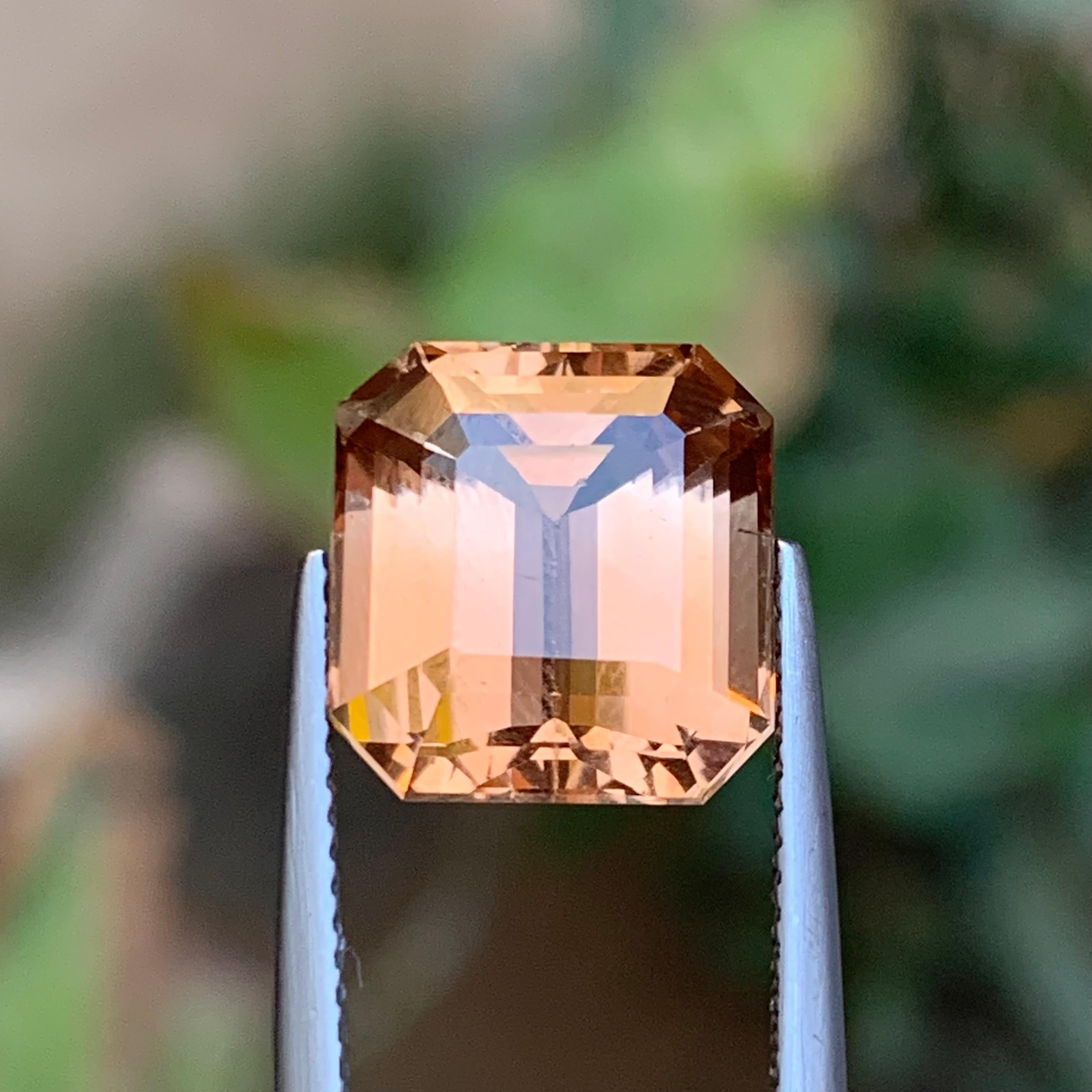 Brauner Topas 9,46 Karat Smaragdschliff Natürlicher loser Edelstein für Ring oder Schmuck im Angebot 5