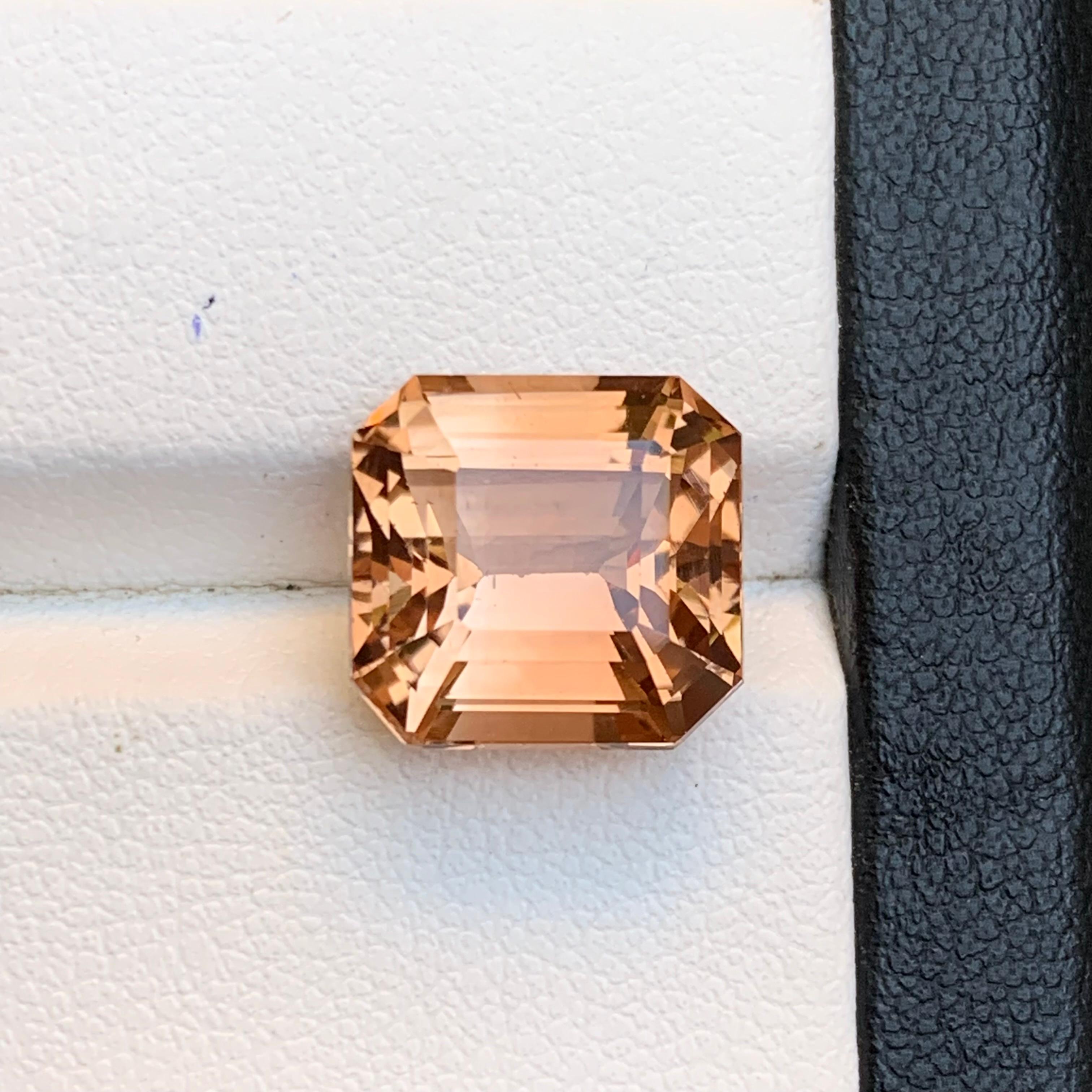 Brauner Topas 9,46 Karat Smaragdschliff Natürlicher loser Edelstein für Ring oder Schmuck im Angebot 8