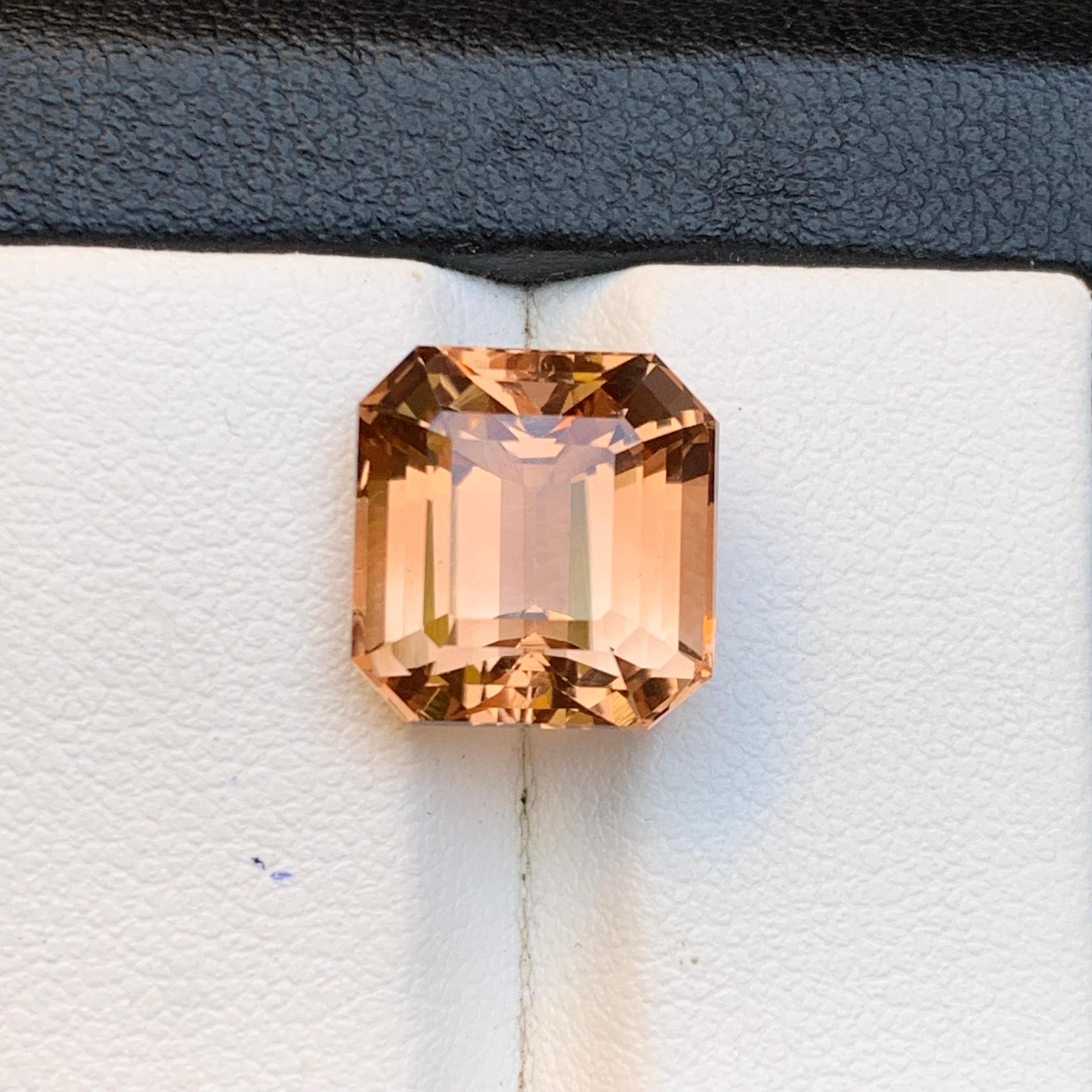 Brauner Topas 9,46 Karat Smaragdschliff Natürlicher loser Edelstein für Ring oder Schmuck (Zeitgenössisch) im Angebot