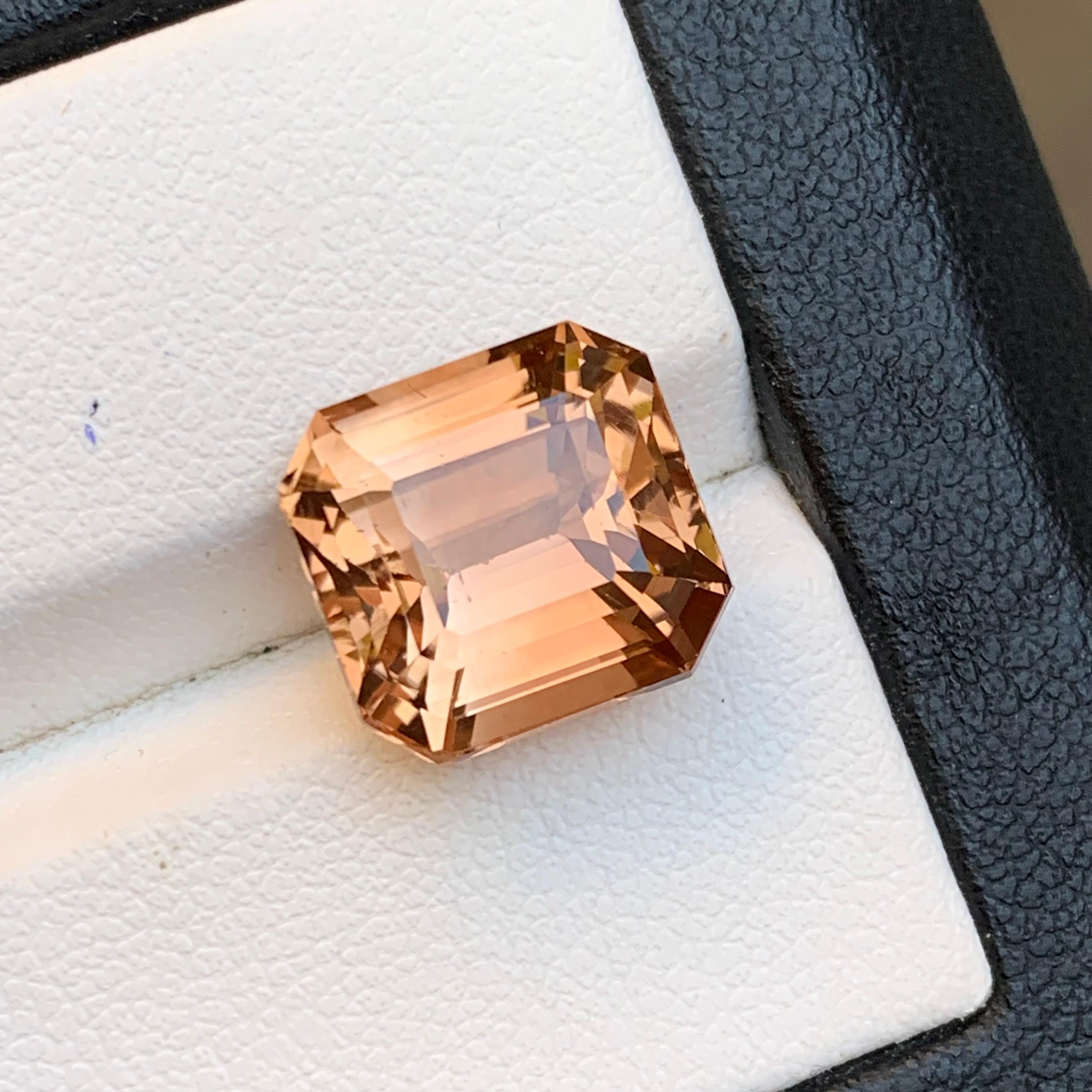 Brauner Topas 9,46 Karat Smaragdschliff Natürlicher loser Edelstein für Ring oder Schmuck im Angebot 4