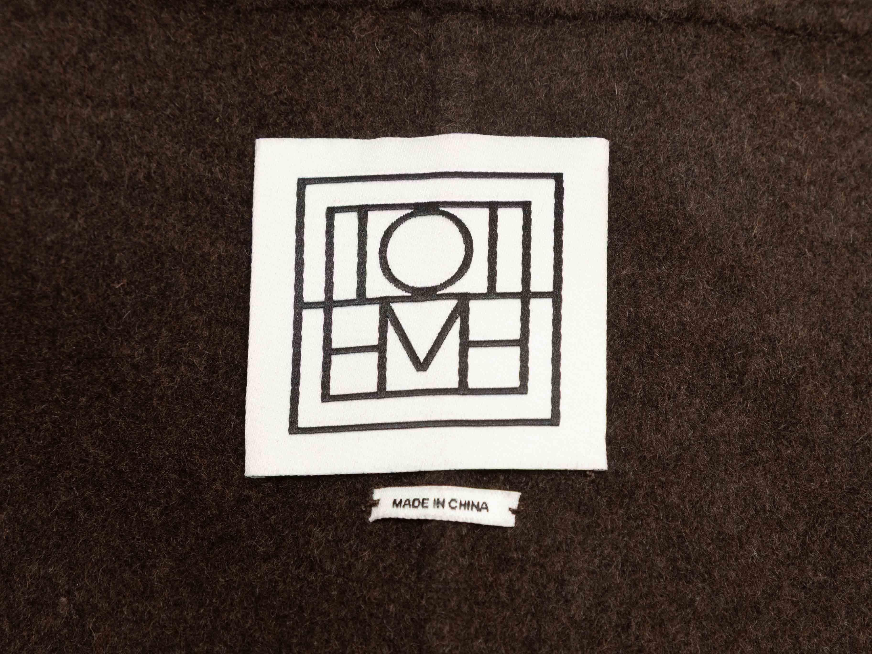 Donna Cappotto lungo in lana e cashmere marrone Toteme taglia US S in vendita