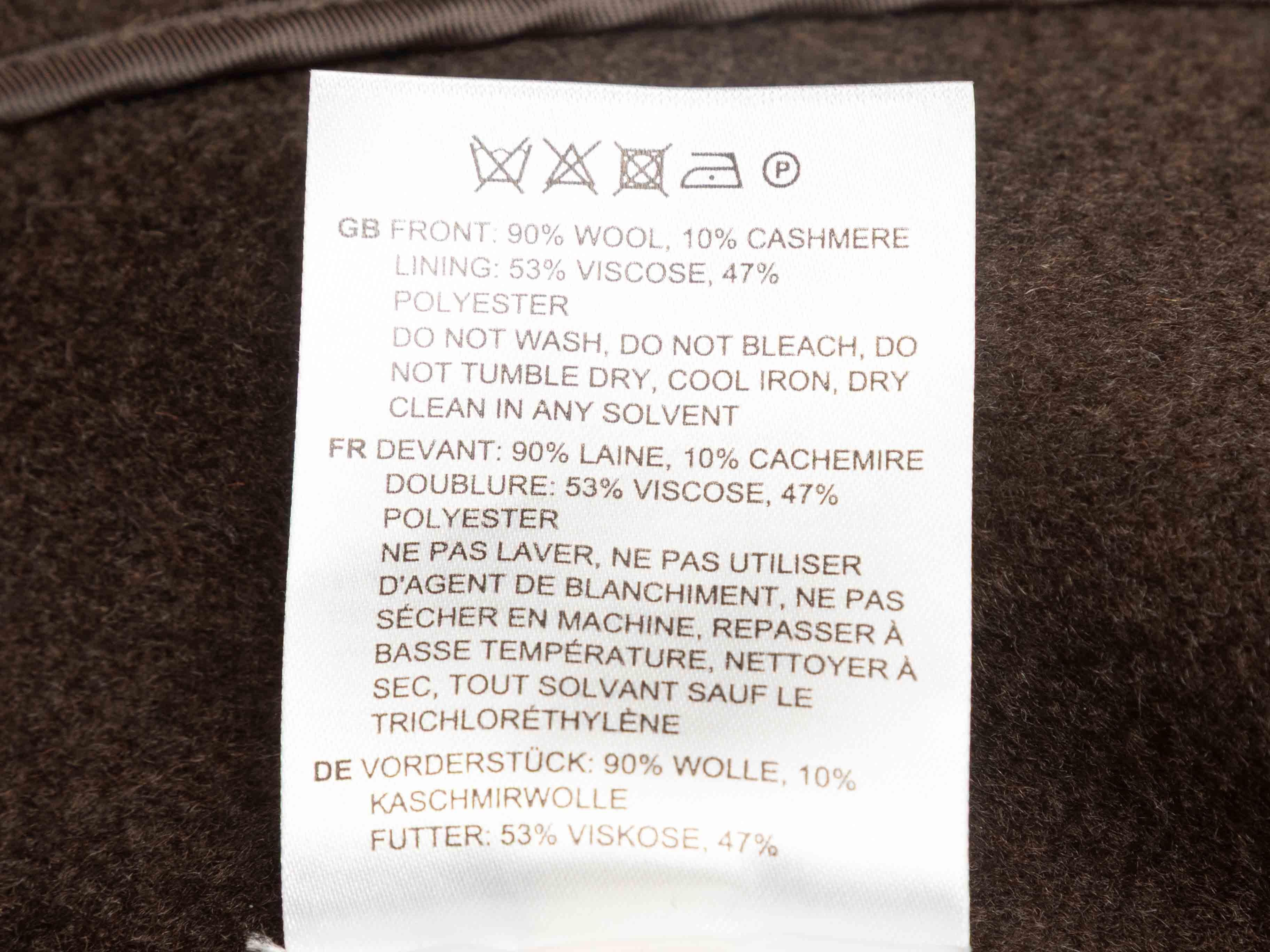 Cappotto lungo in lana e cashmere marrone Toteme taglia US S in vendita 1