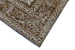 Brown Transitional Designed Afghan Rug