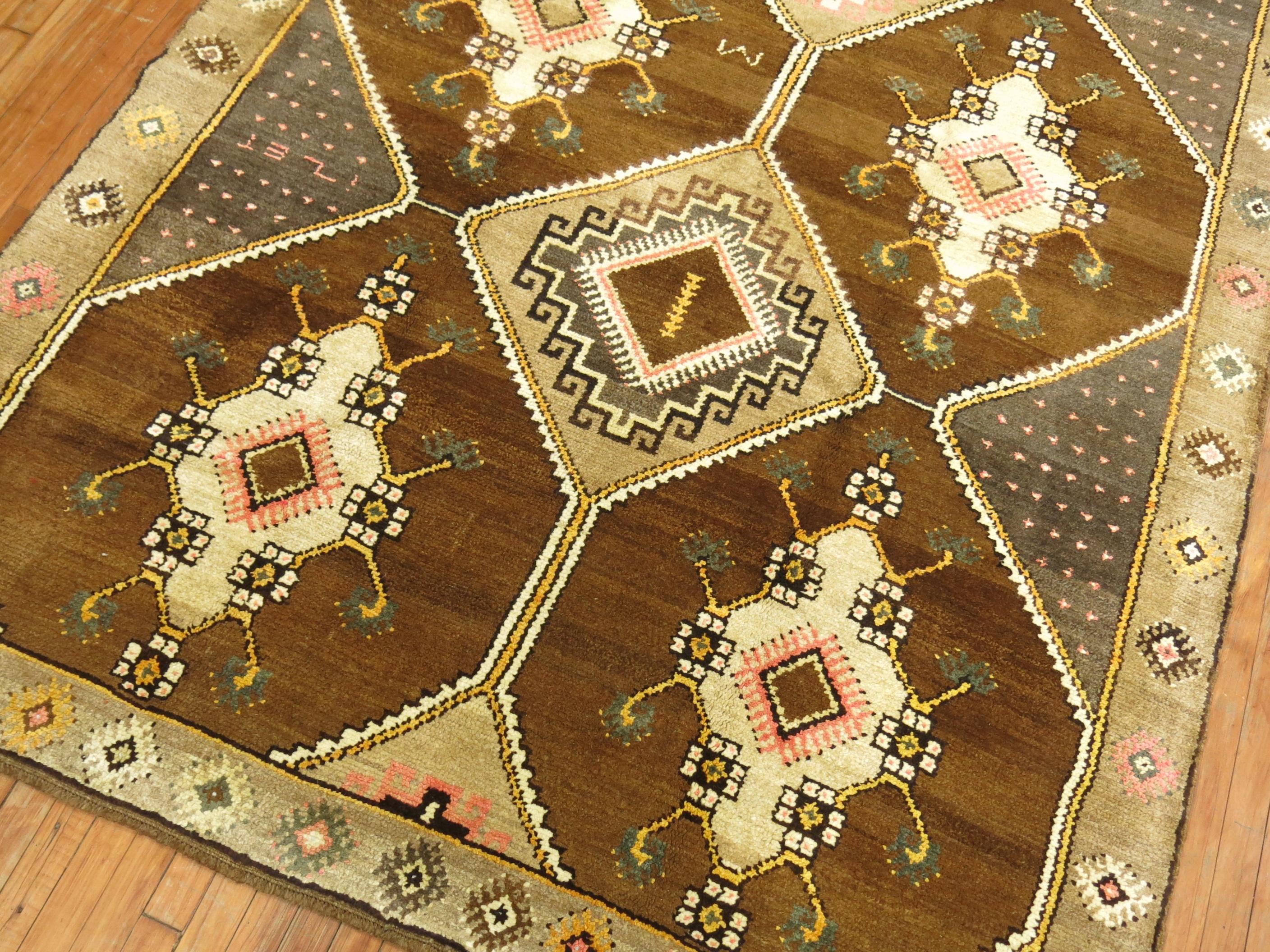 The Collective Brown Vintage Turkish Gallery Runner (a) Gallery Runner (a) Gallery Runner (a) Brown Bon état - En vente à New York, NY