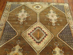 Zabihi Collection Brown Vintage Turkish Gallery Runner
