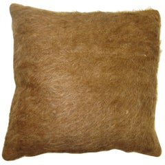Brown Turkish Mohair Rug Pillow
