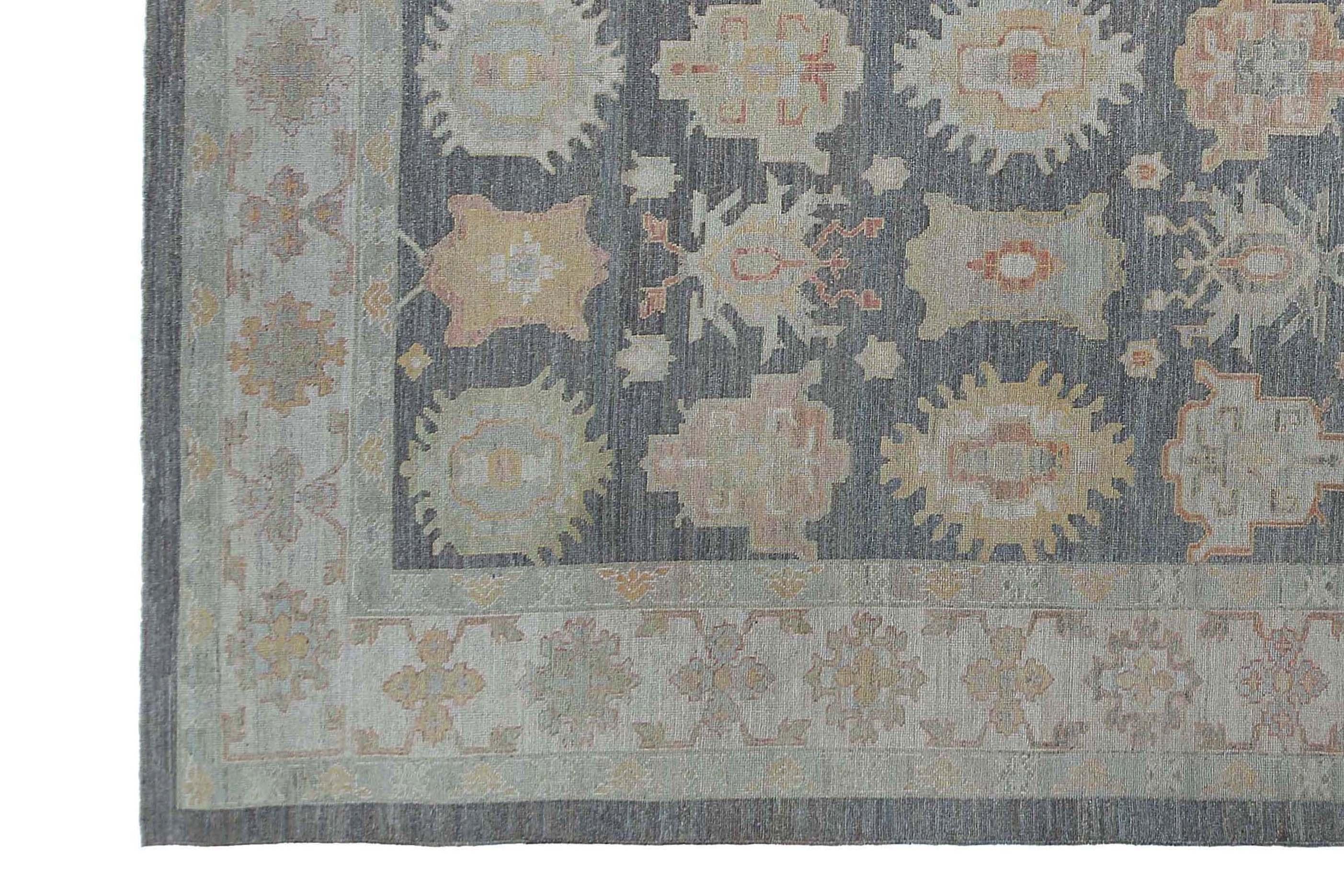 Afghanistan Oushak Area Rugs Circa 1990 - Wool Brown Green Design - 95461 For Sale 7