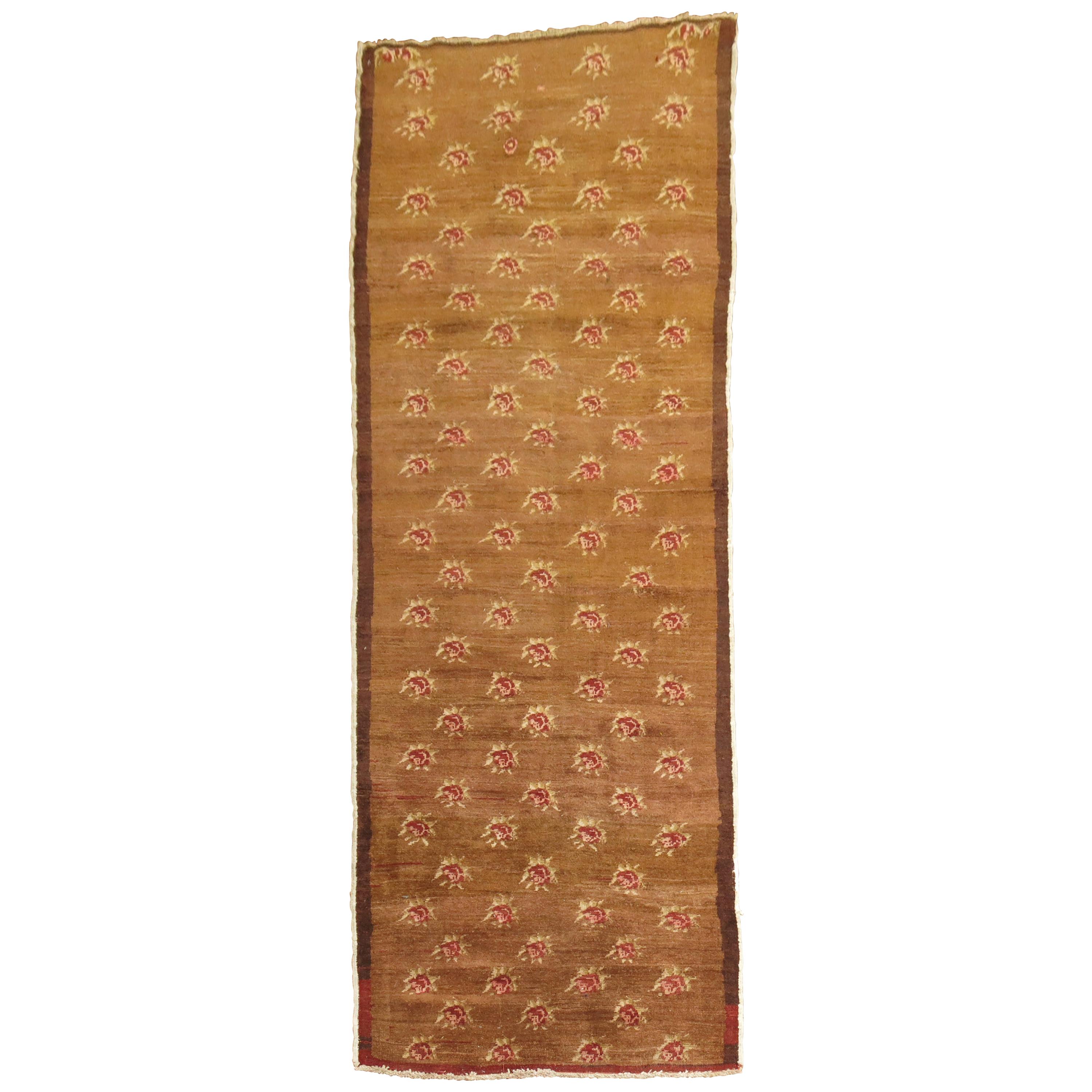 Brown Turkish Floral Runner