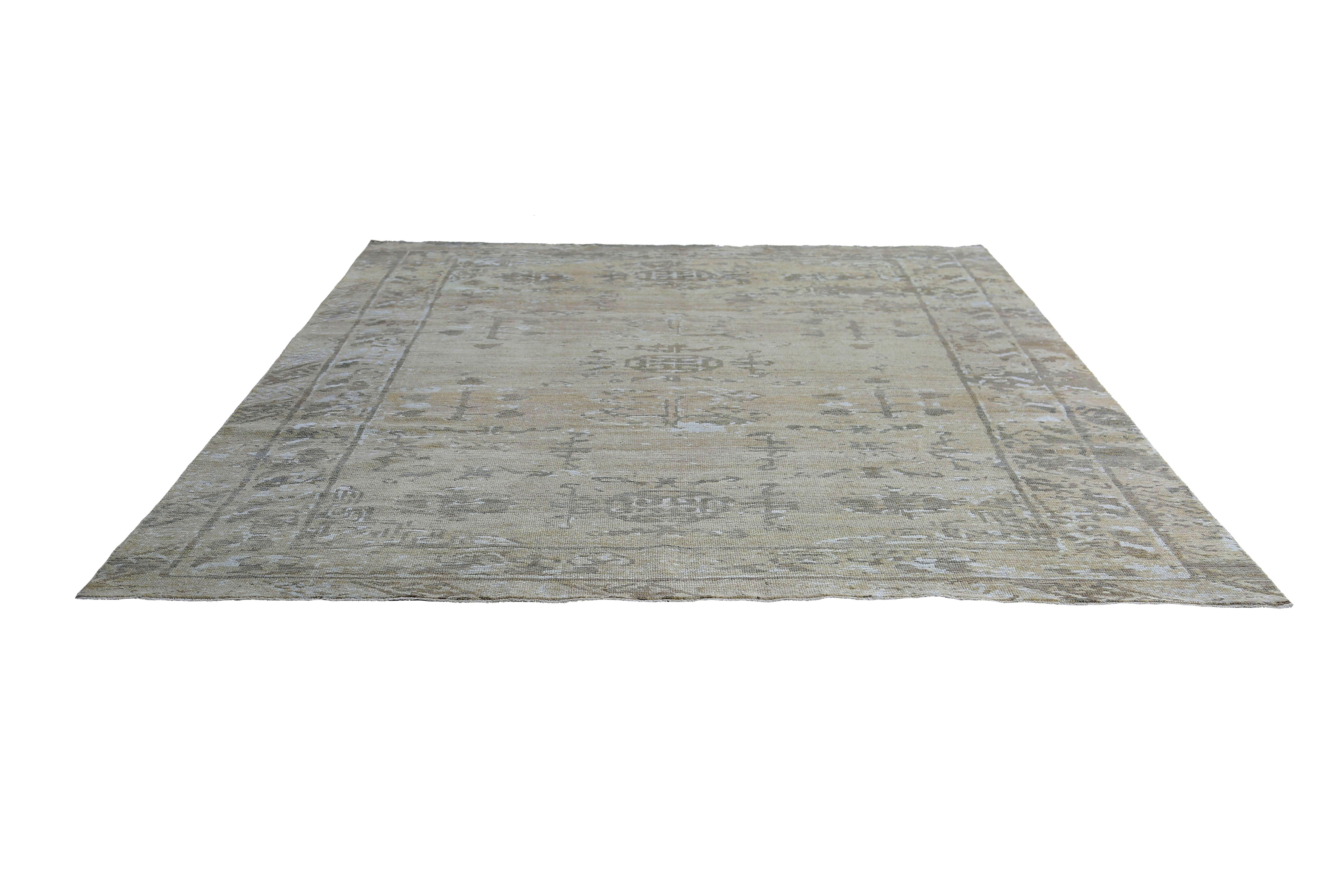 Tribale Tappeti Afghanistan Sultanabad Rugs - Lana Marrone Taupe Design - 95516 in vendita