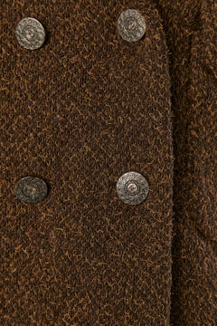 Brown tweed double-breasted jacket CHANEL