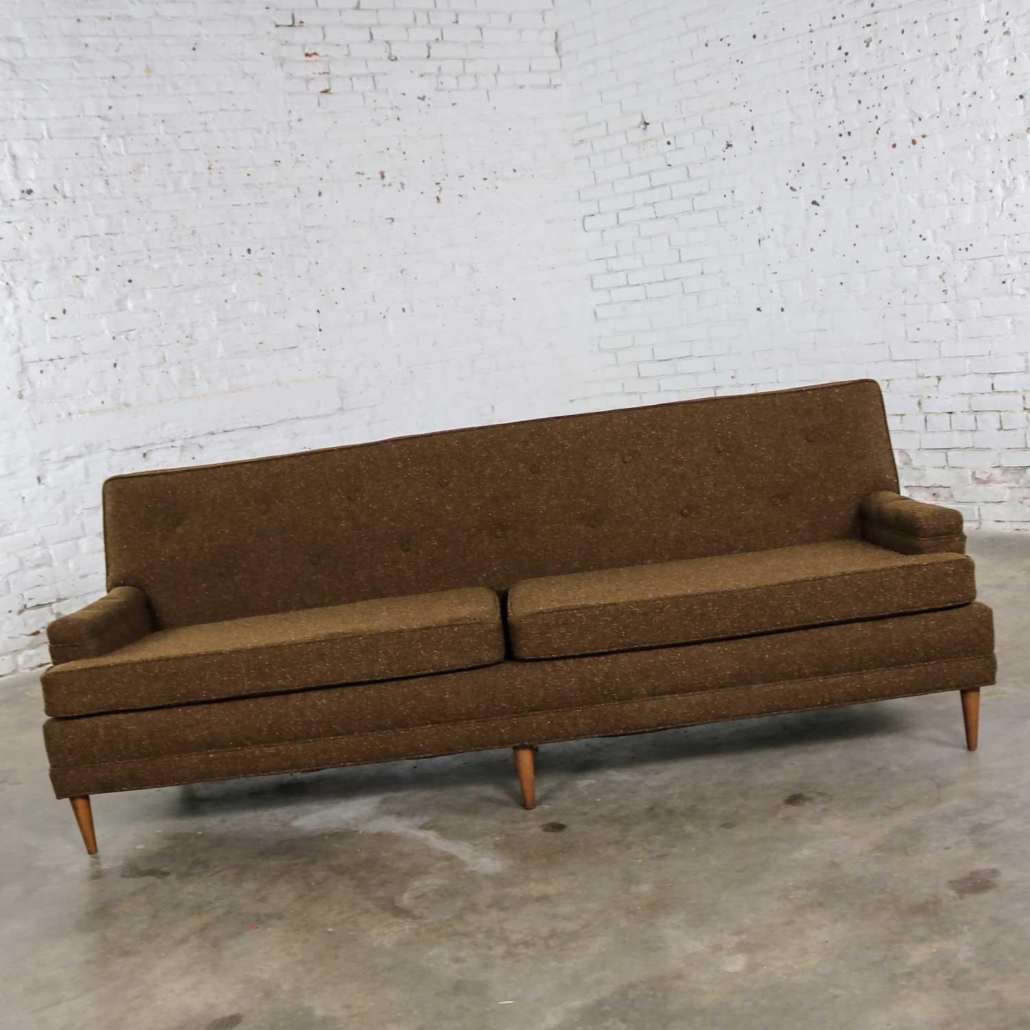 brown tweed sofa