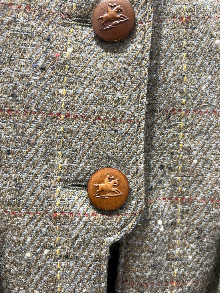 Brown tweed single breasted jacket Emmanuelle KHANH For Sale 5