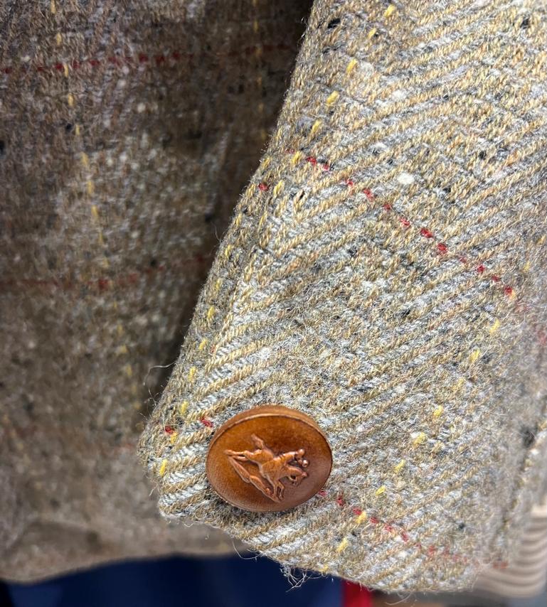 Brown tweed single breasted jacket Emmanuelle KHANH For Sale 3