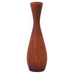 Brown Vase, Carl-Harry Stålhane, Rörstrand Atelier, Mid-Century Vintage