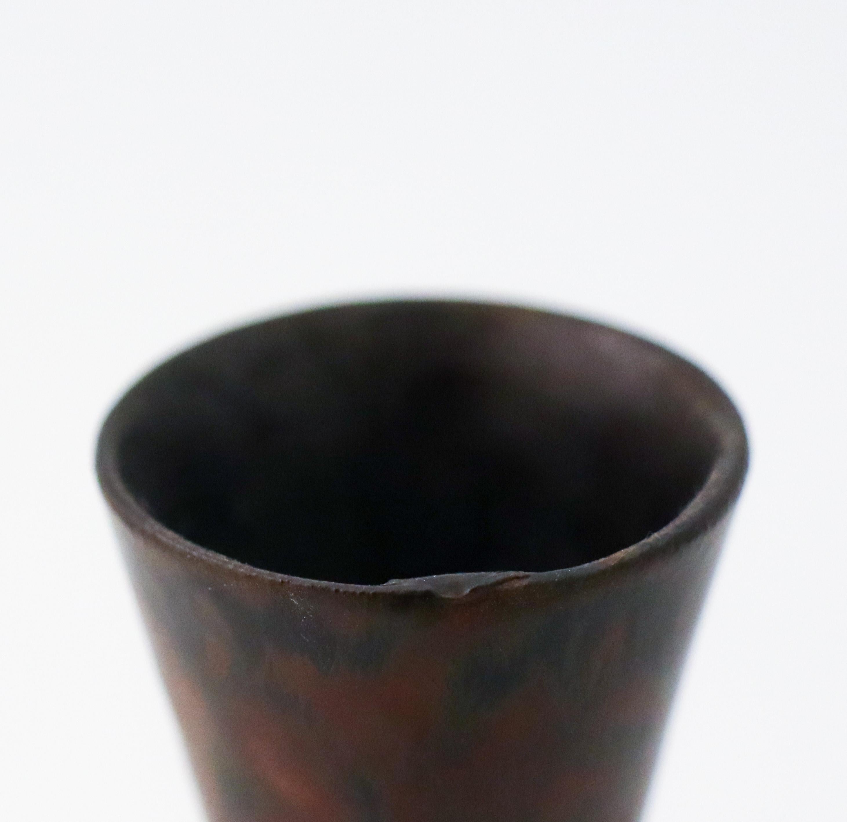 Ceramic Brown Vase - Carl-Harry Stålhane - Rorstrand - Mid 20th Century For Sale