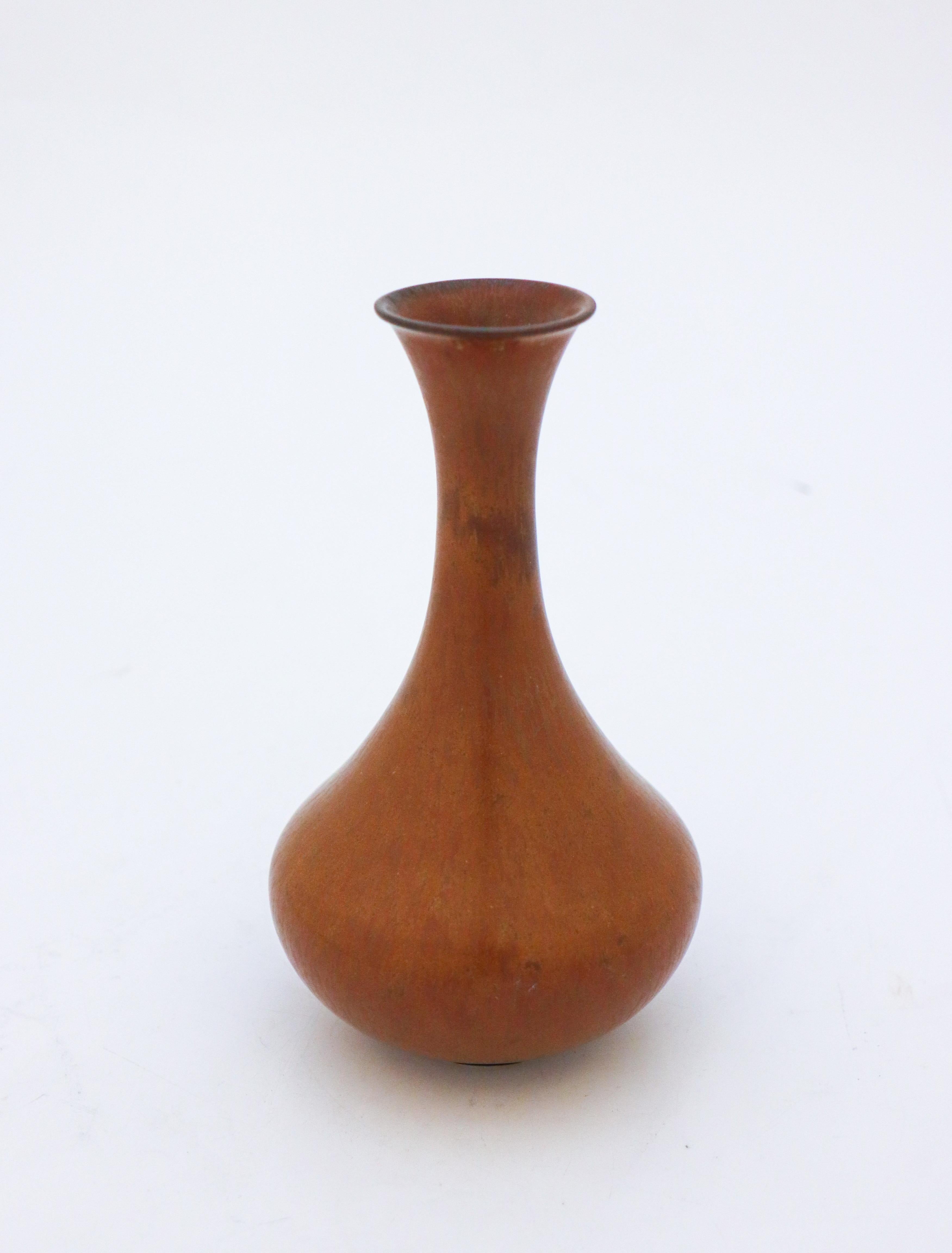 Braune Vase, Gunnar Nylund, Rörstrand, 1950er-1960er Jahre (Skandinavische Moderne) im Angebot