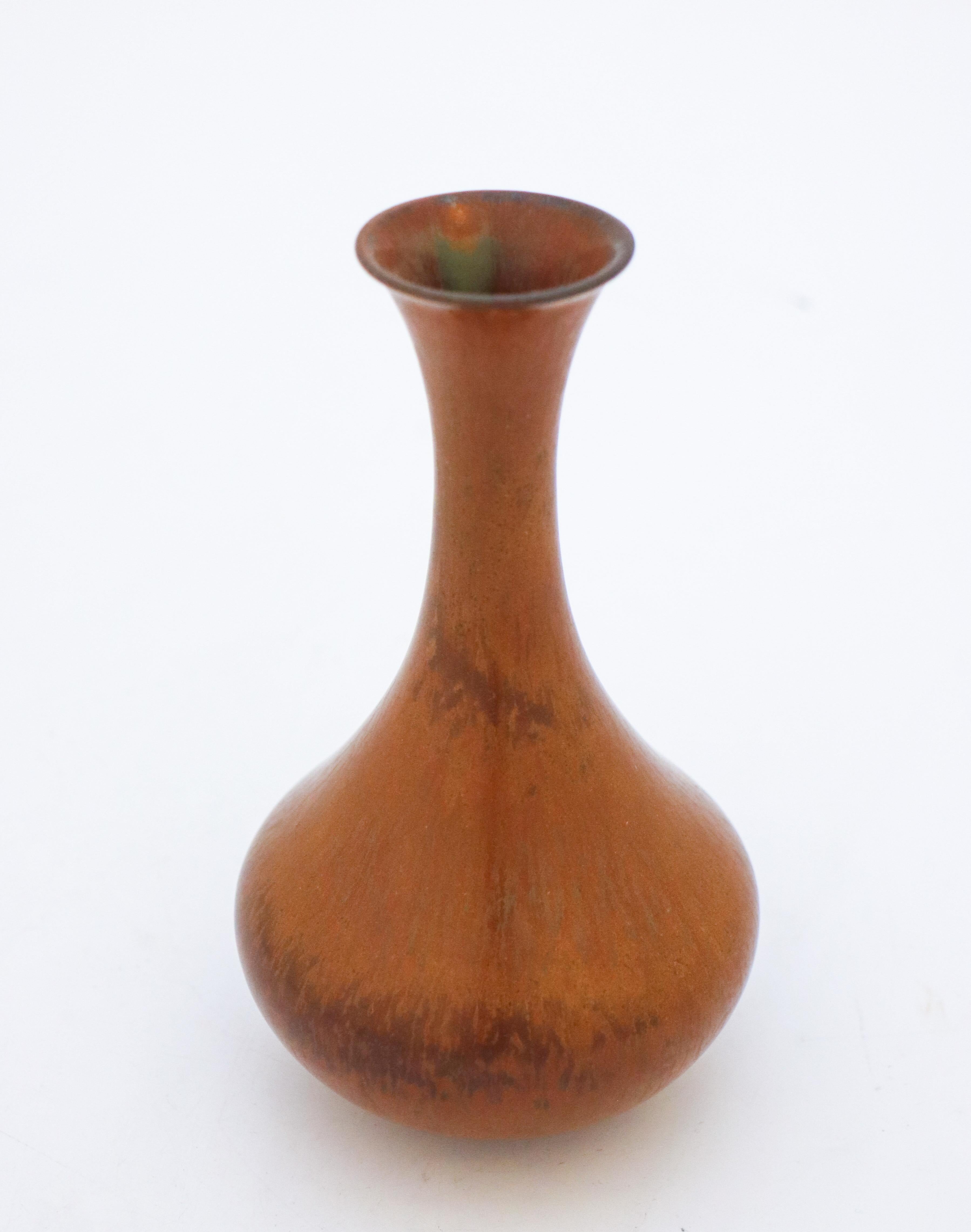 Braune Vase, Gunnar Nylund, Rörstrand, 1950er-1960er Jahre (Schwedisch) im Angebot