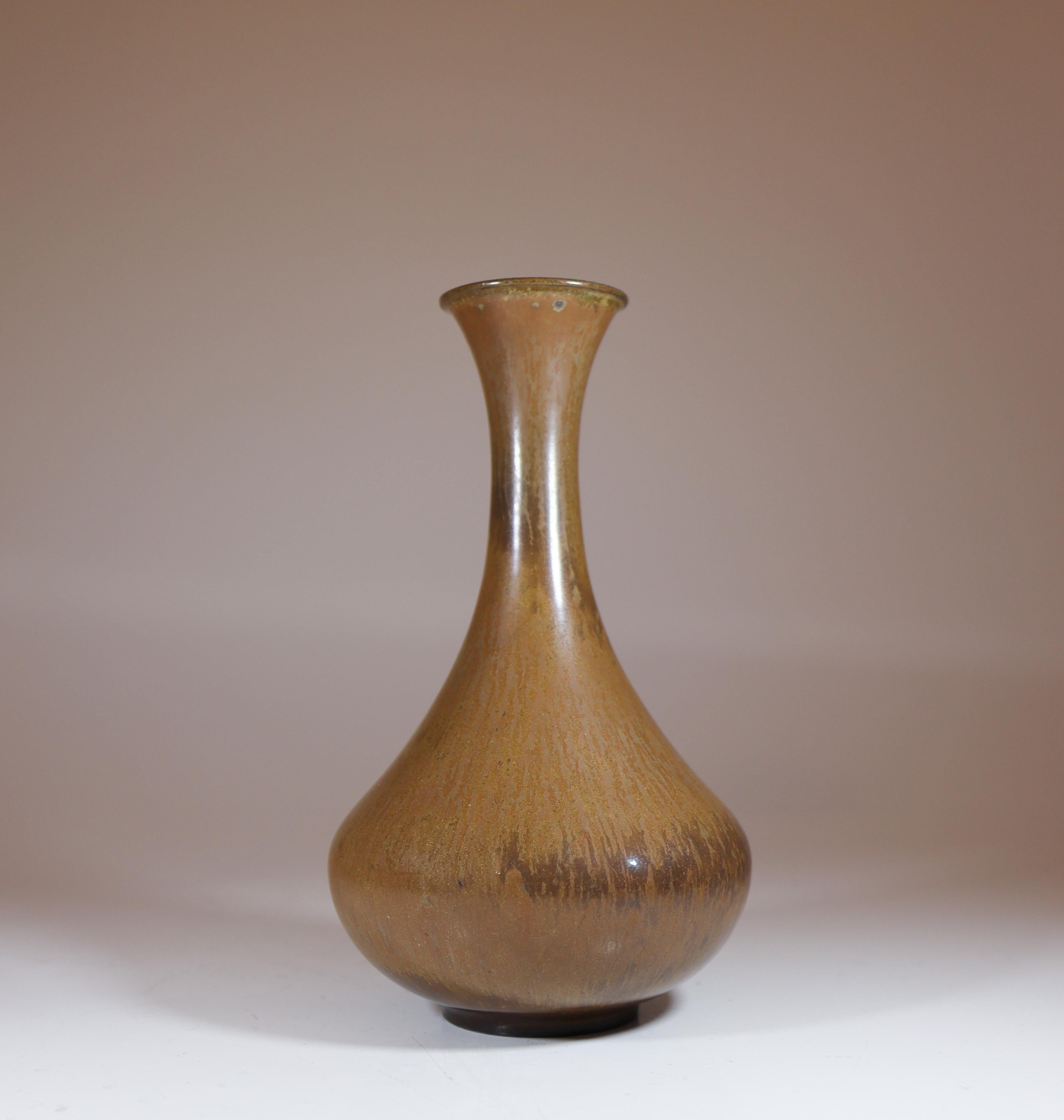 Grès porcellanato Vaso marrone, Gunnar Nylund, Rörstrand, anni '50-'60 in vendita