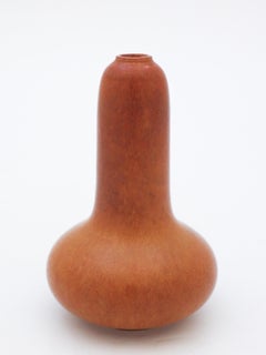 Braune Vase, Gunnar Nylund, Rörstrand, 1950er Jahre, Mid Century Vintage
